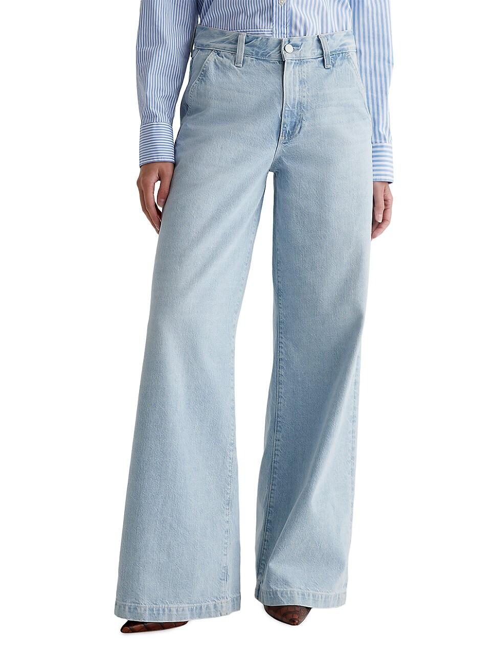 Womens Stella Denim Wide-Leg Trousers Product Image