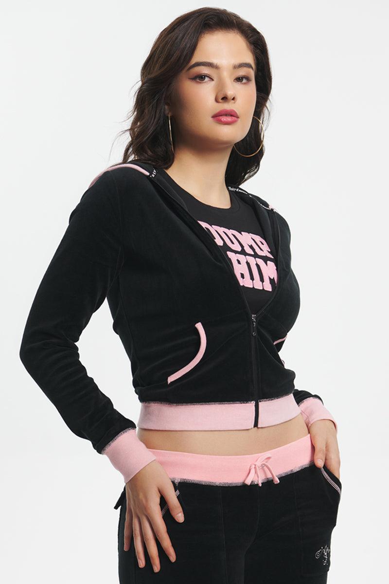 Sweetheart Cotton Velour Hoodie Product Image