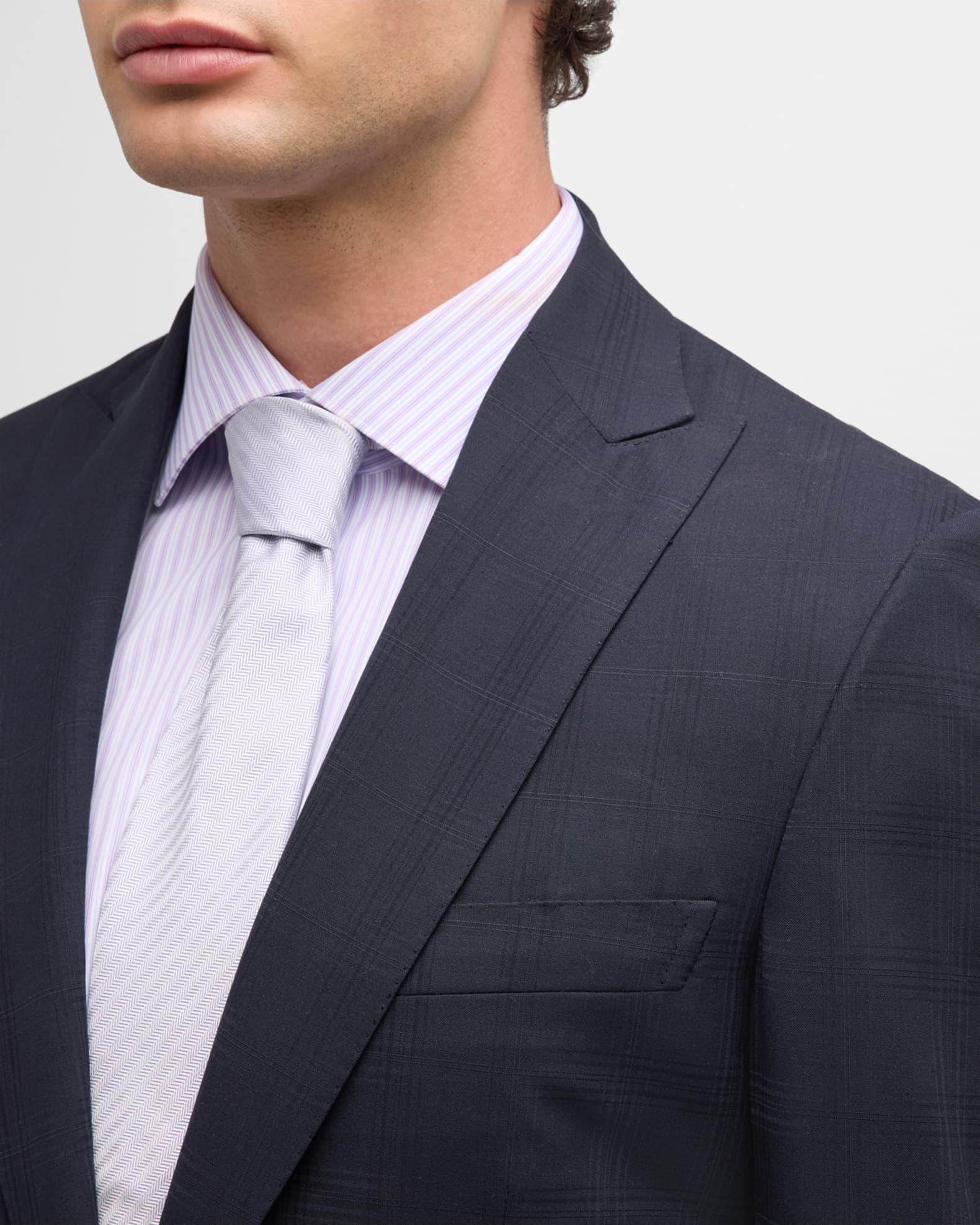 Men's Tonal Plaid Suit Product Image