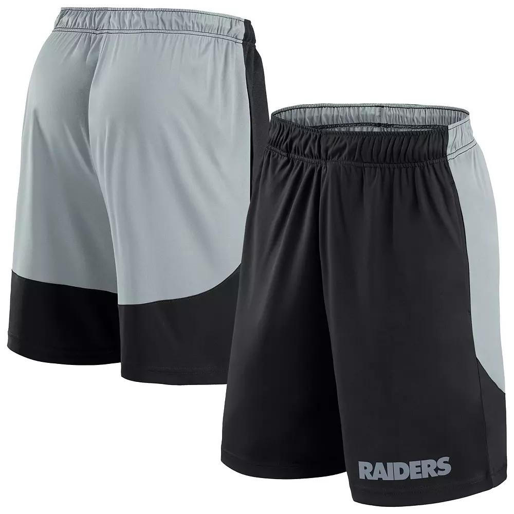 Men's Fanatics Black/Silver Las Vegas Raiders Big & Tall Launch Shorts, Size: XLT, Lvr Black Product Image