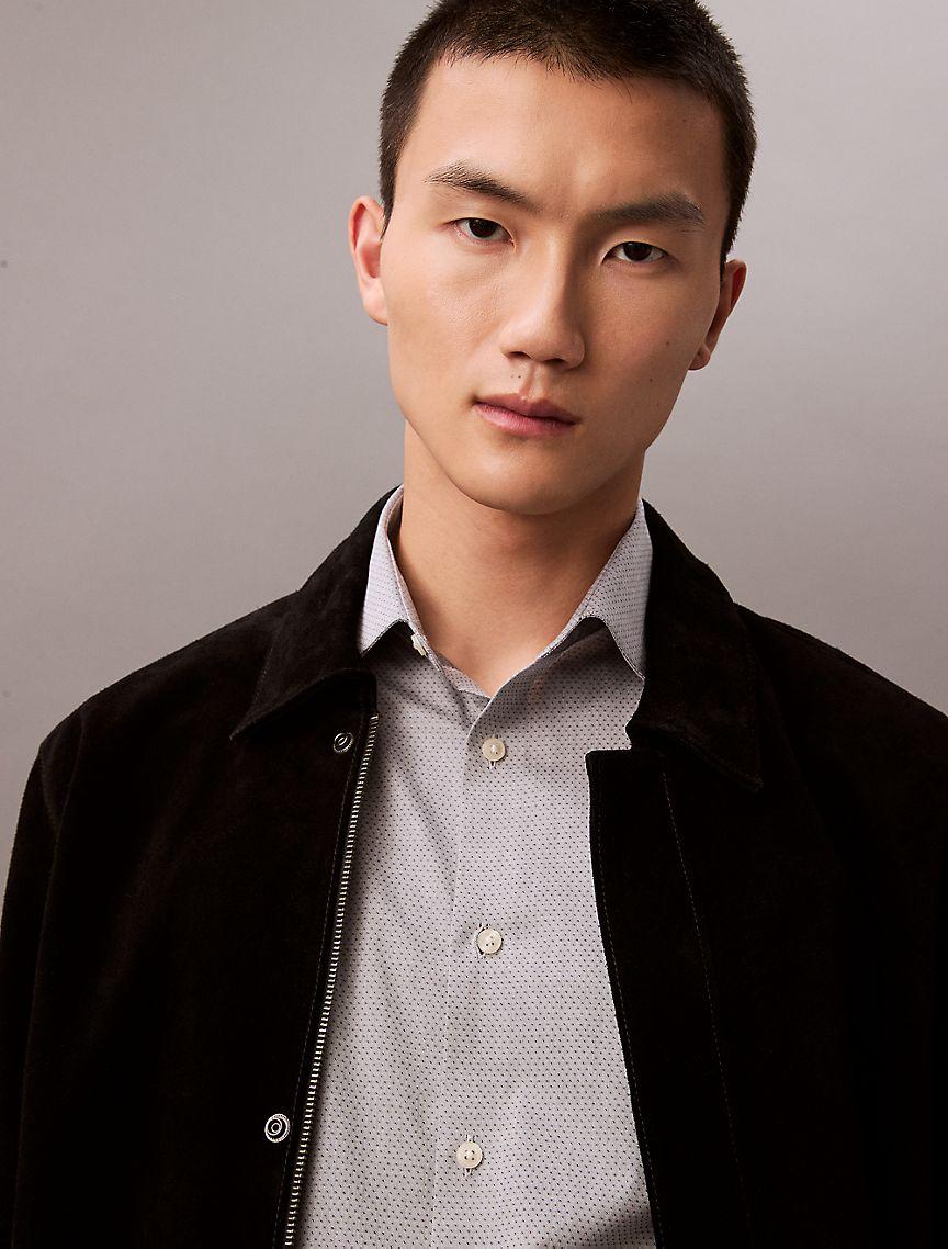 Steel Micro Star Slim Fit Button-Down Shirt Product Image