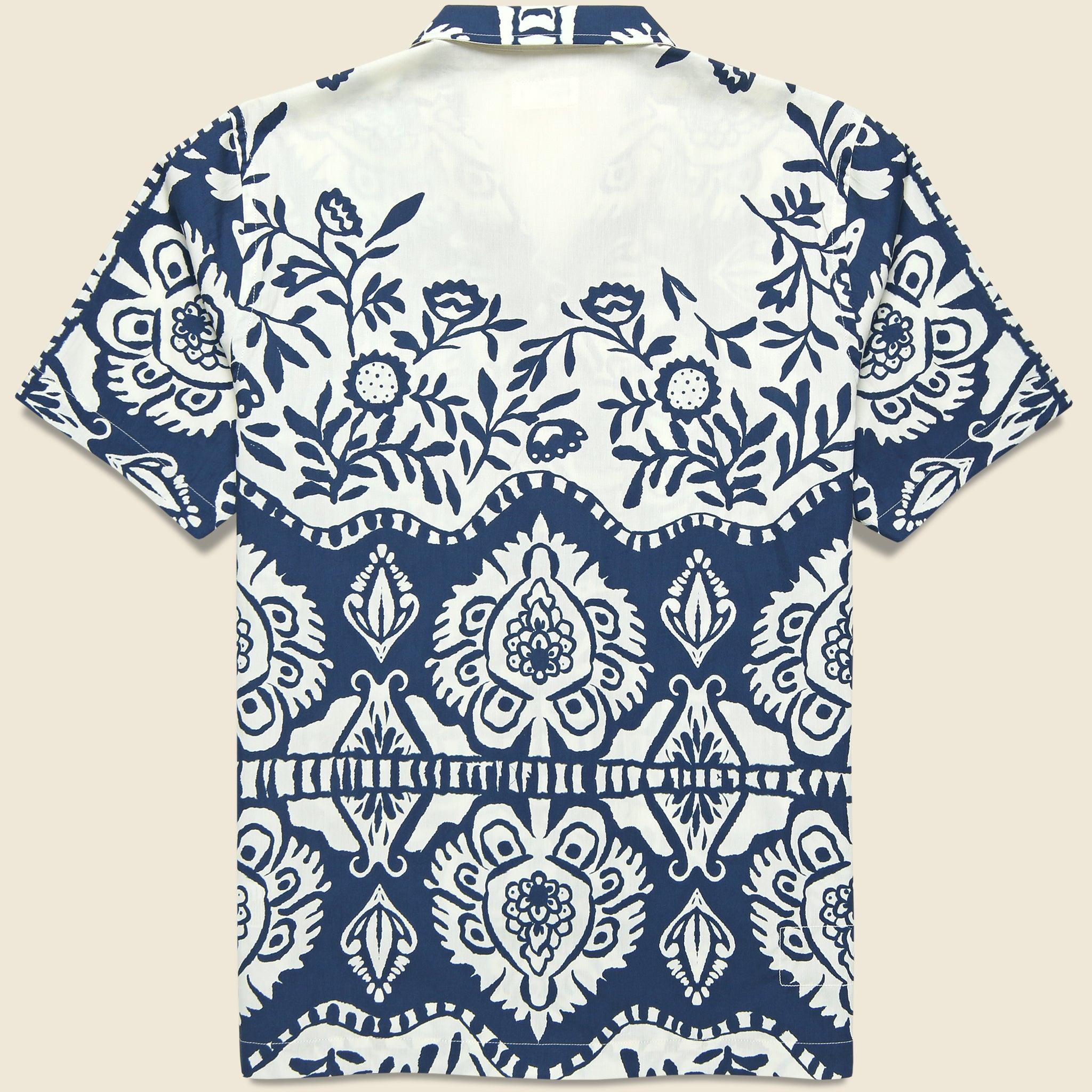 Island Print Road Shirt - Navy Product Image