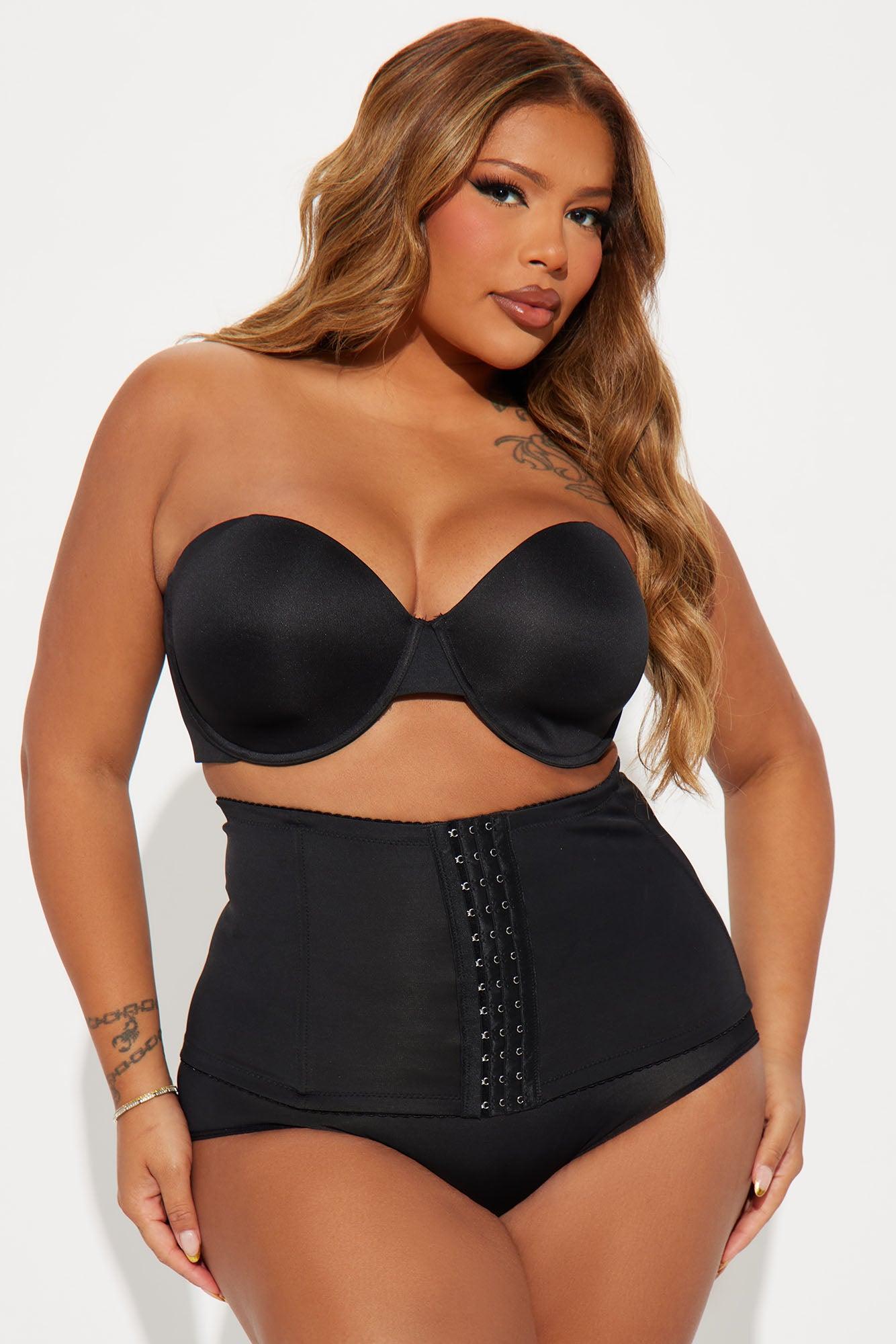 Giving Curves Waist Cinching Shapewear Panty - Black Product Image
