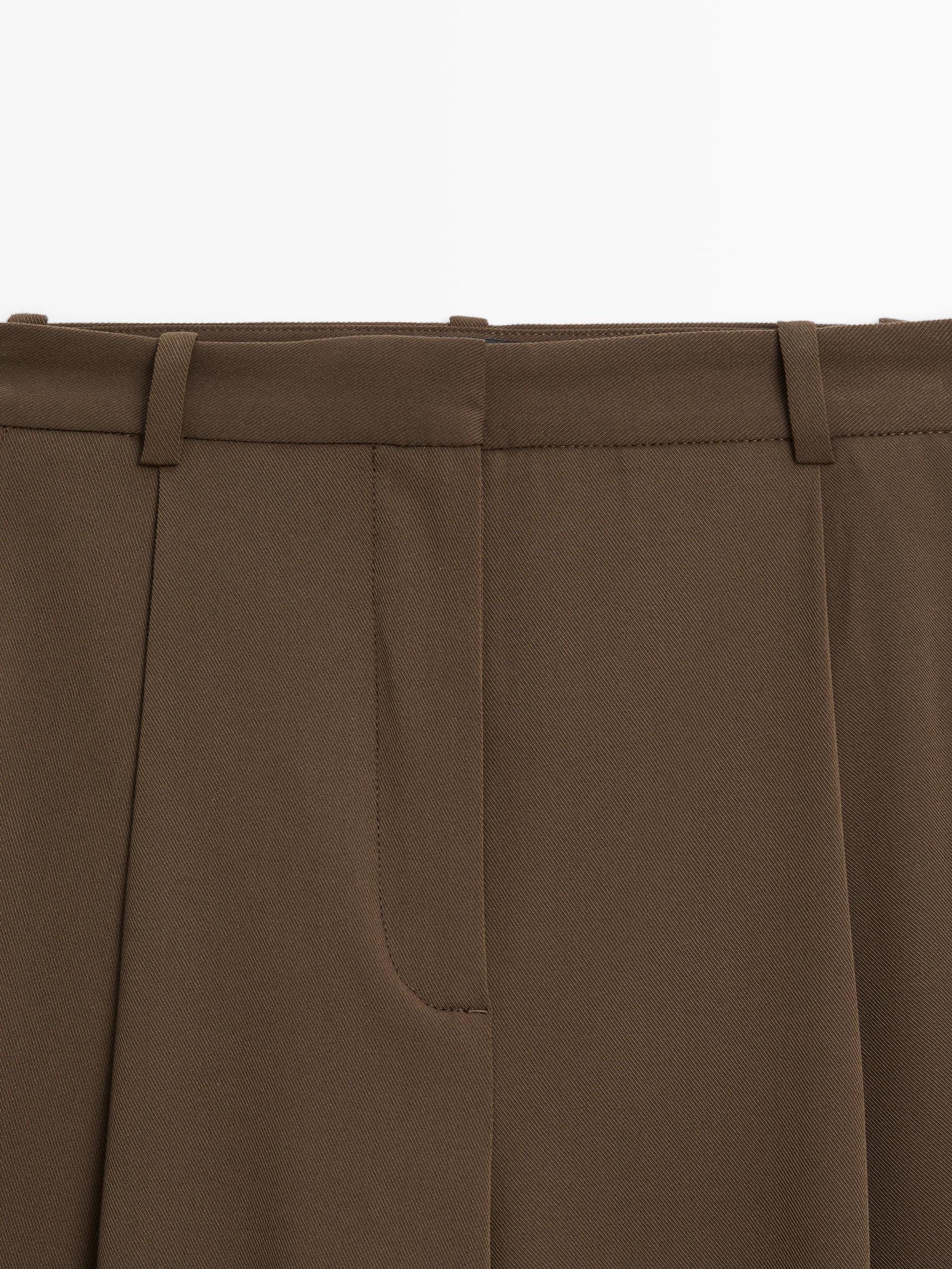 Darted wide-leg trousers Product Image