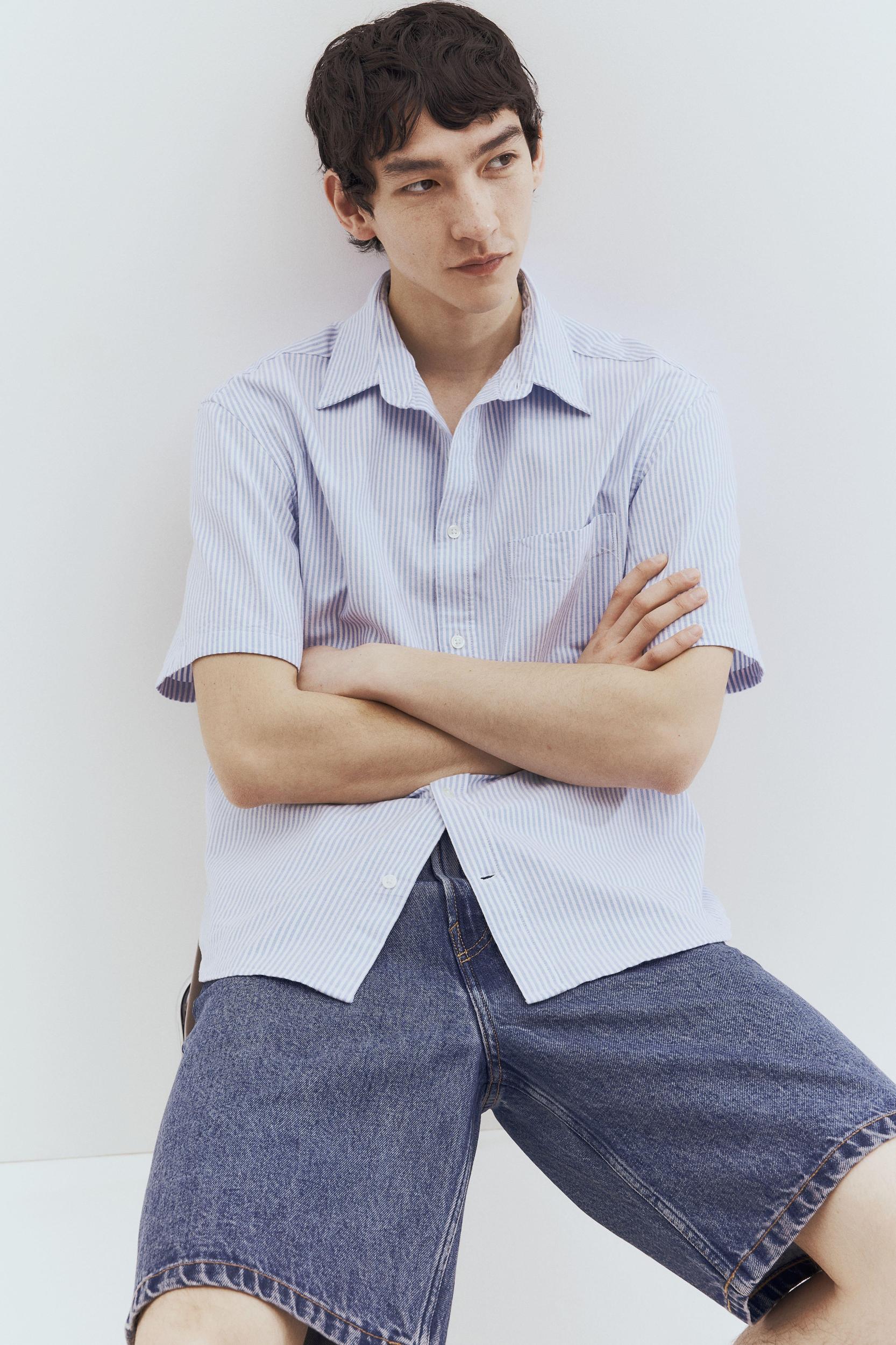 Regular-Fit Short-Sleeved Oxford Shirt Product Image