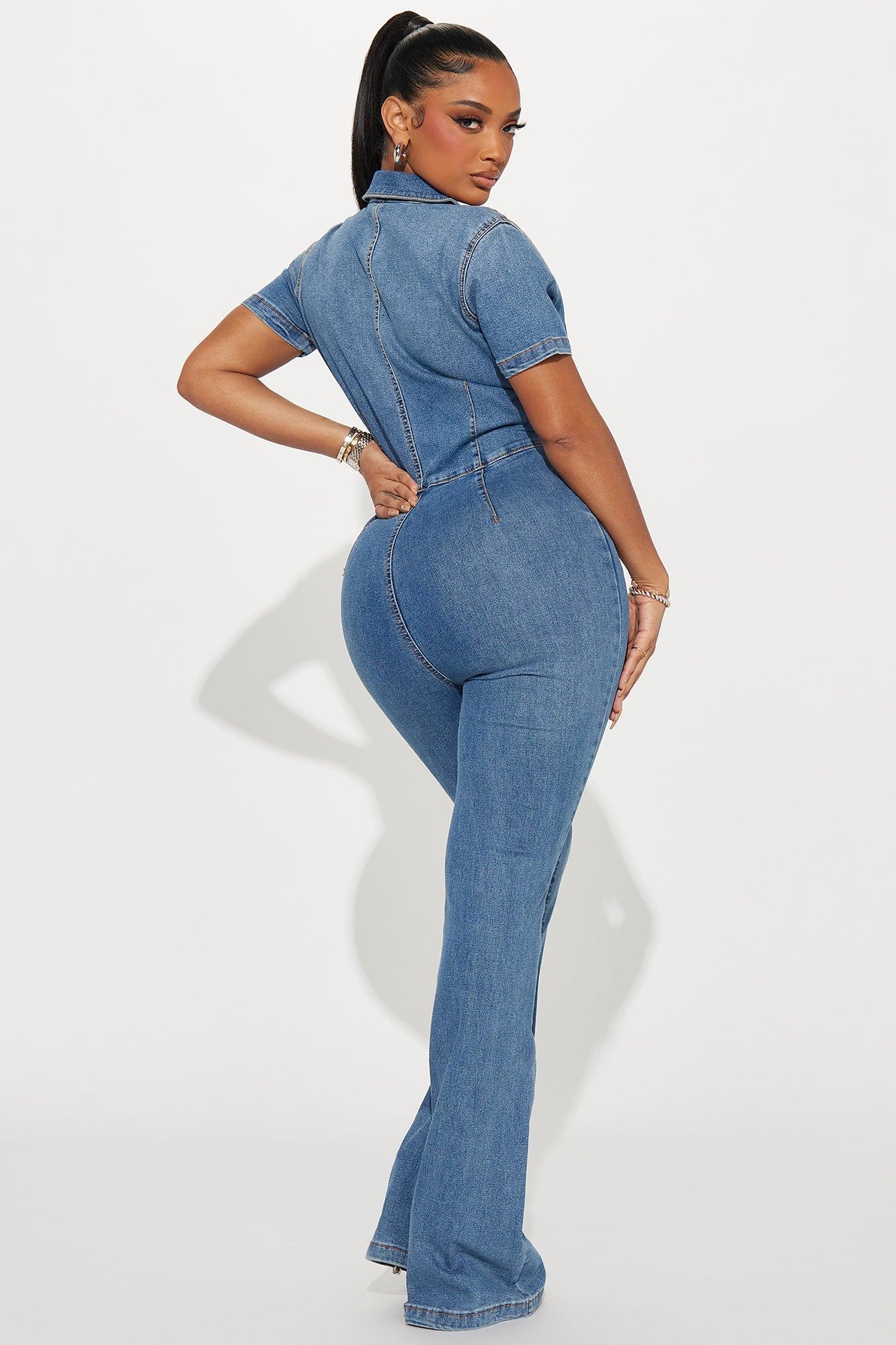 Big Decisions Denim Jumpsuit - Medium Wash Product Image