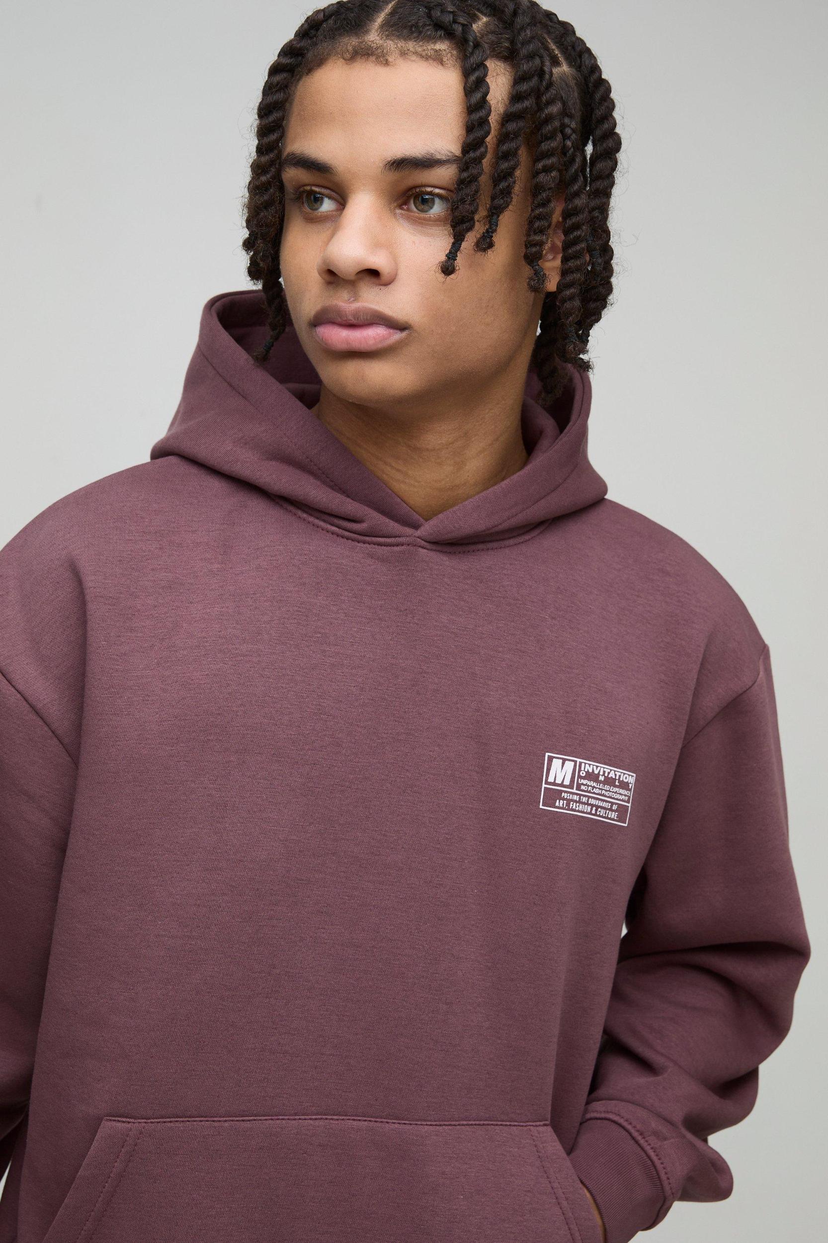 Oversized Boxy Hoodie & Wide Leg Tie Cuff Tracksuit | boohooMAN USA Product Image