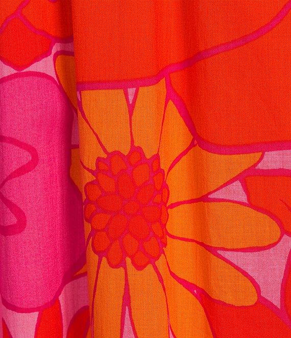 J.Marie Lizzie Floral Print Scoop Neck Braided Strap Midi Dress Product Image