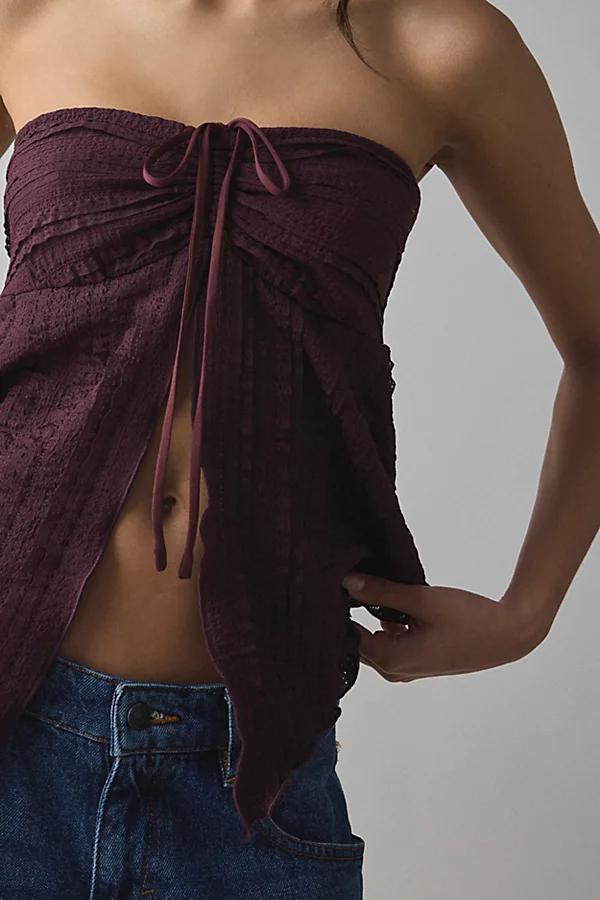 Urban Outfitters UO Eloise Convertible Tie Split-Front Tube Top Womens at Urban Outfitters Product Image