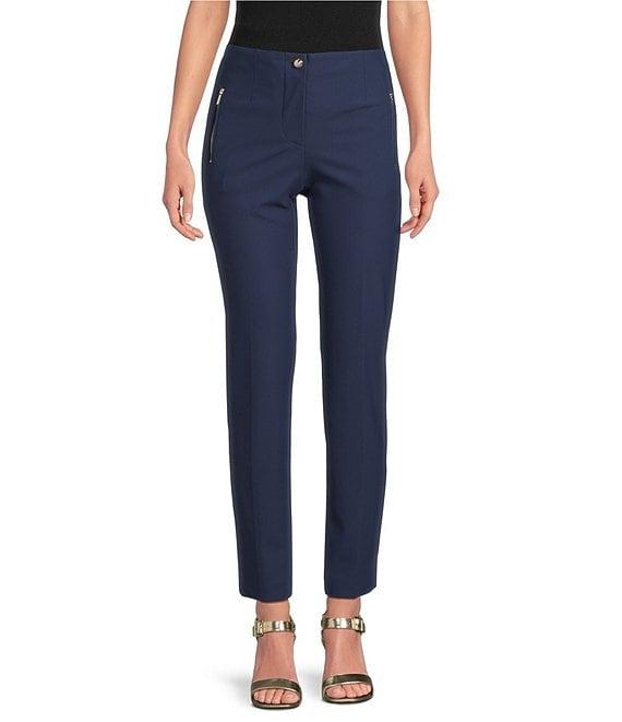 KARL LAGERFELD PARIS Compression Flat Front Straight Leg Pants Product Image