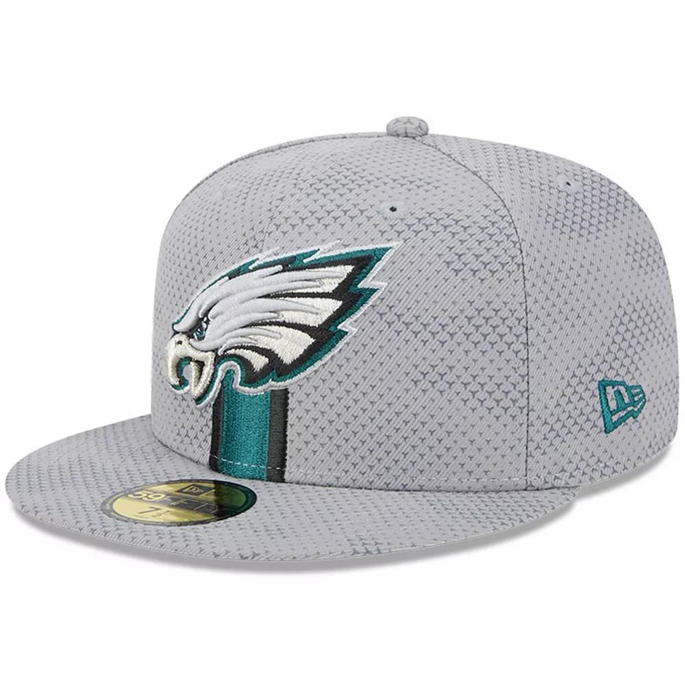 Men's New Era Gray Philadelphia Eagles 2024 Sideline 59FIFTY Fitted Hat, Size: 7, Grey Product Image
