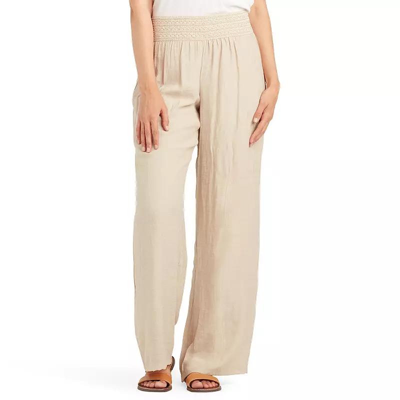 Women's AB Studio Elastic Waistband Lined Pants, Size: XL, Off White Product Image