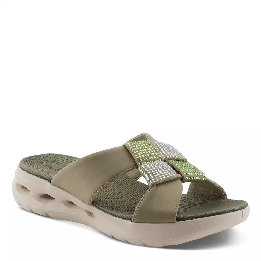 Flexus by Spring Step Women's Geovani Slide Sandals, Size: 42, Olive Green Product Image