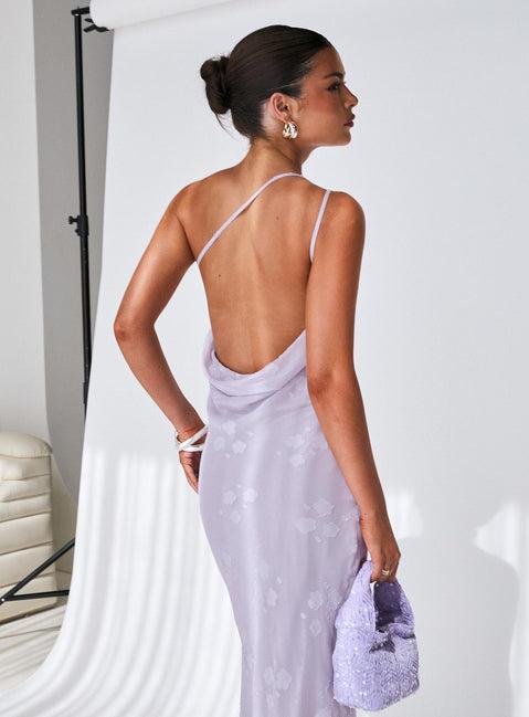 Jazmira One Shoulder Maxi Dress Lilac Product Image