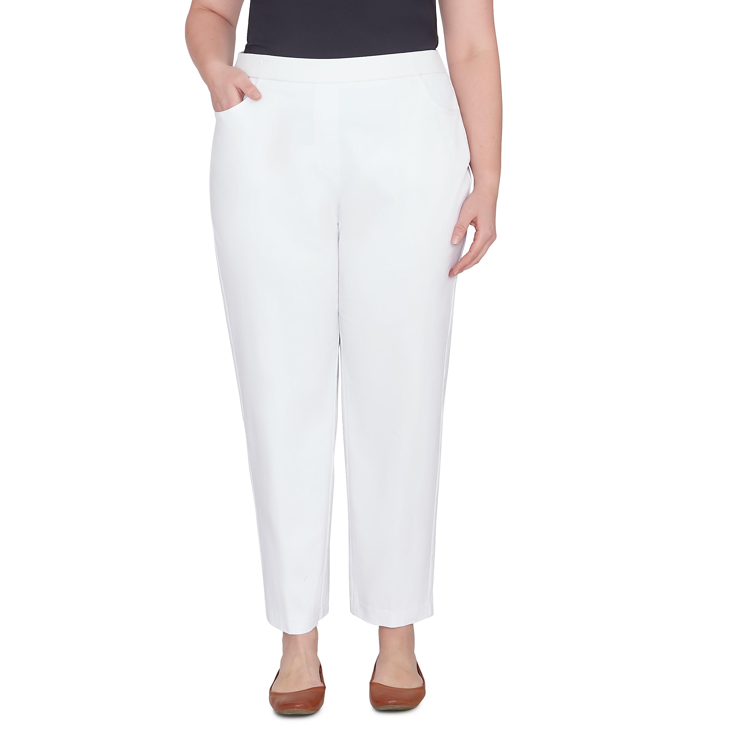 Alfred Dunner Plus Classic Allure Fit Proportioned Pant with Elastic Comfort Waistband Short Length Product Image