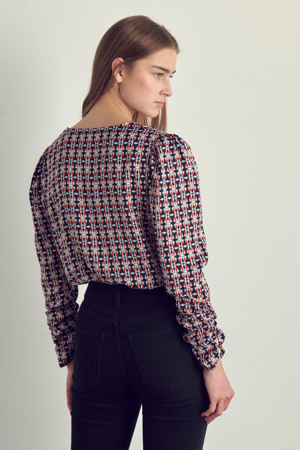 Navy Surplice Bodysuit Product Image