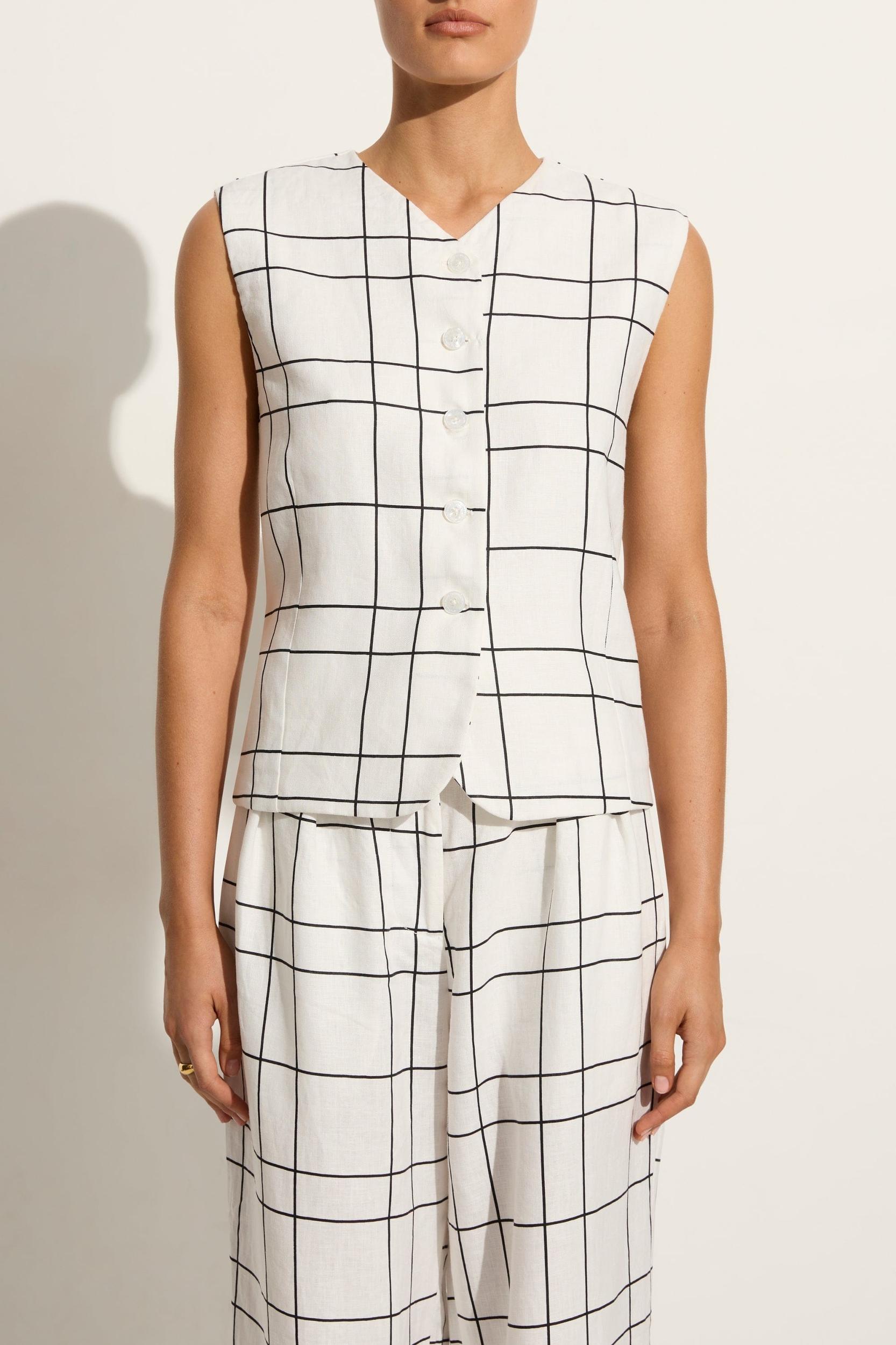 Lui Mini Dress Letizia Check White - Final Sale Product Image