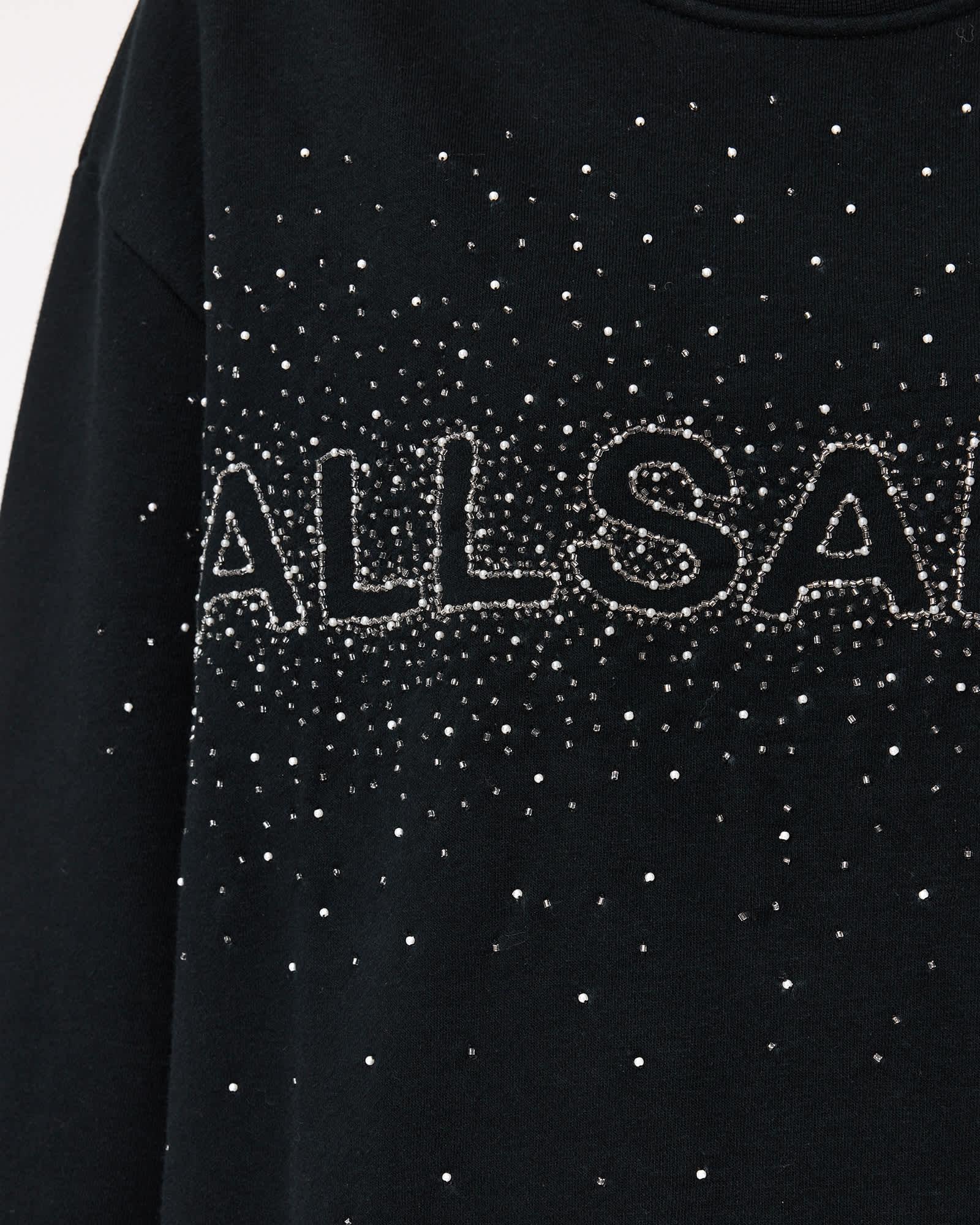 Sprinkle Oversized Etta Sweatshirt Black | ALLSAINTS US Product Image