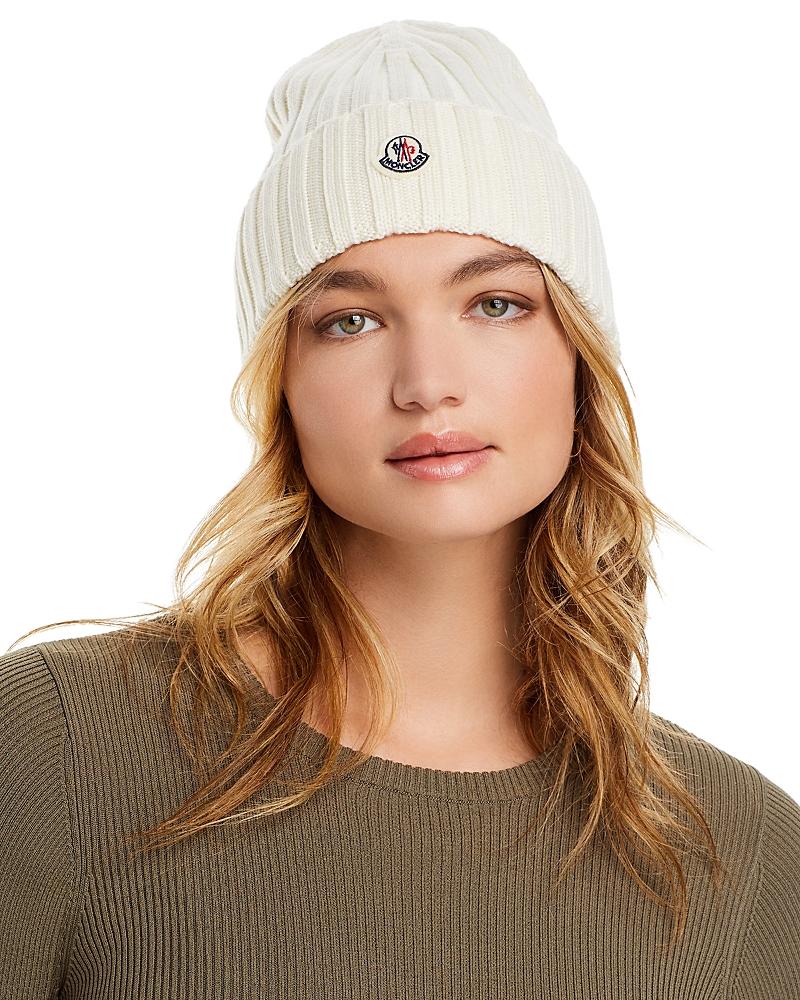 Ribbed Wool Beanie with Logo Patch Product Image