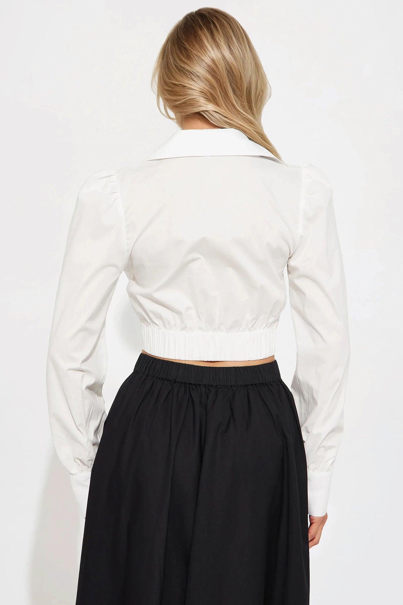 Everything For You Poplin Shirt - White Product Image