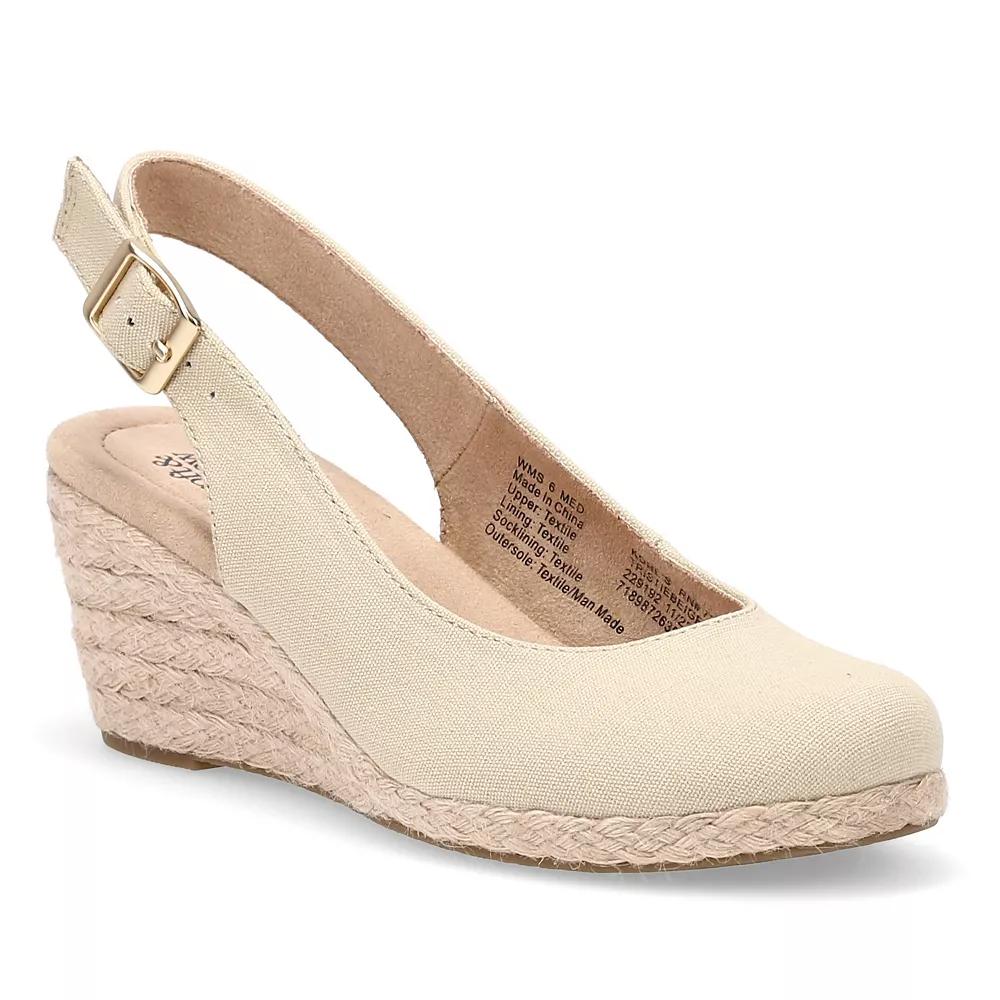Croft & Barrow® Women's Espadrille Wedge Sandals, Size: 9, Beige Product Image