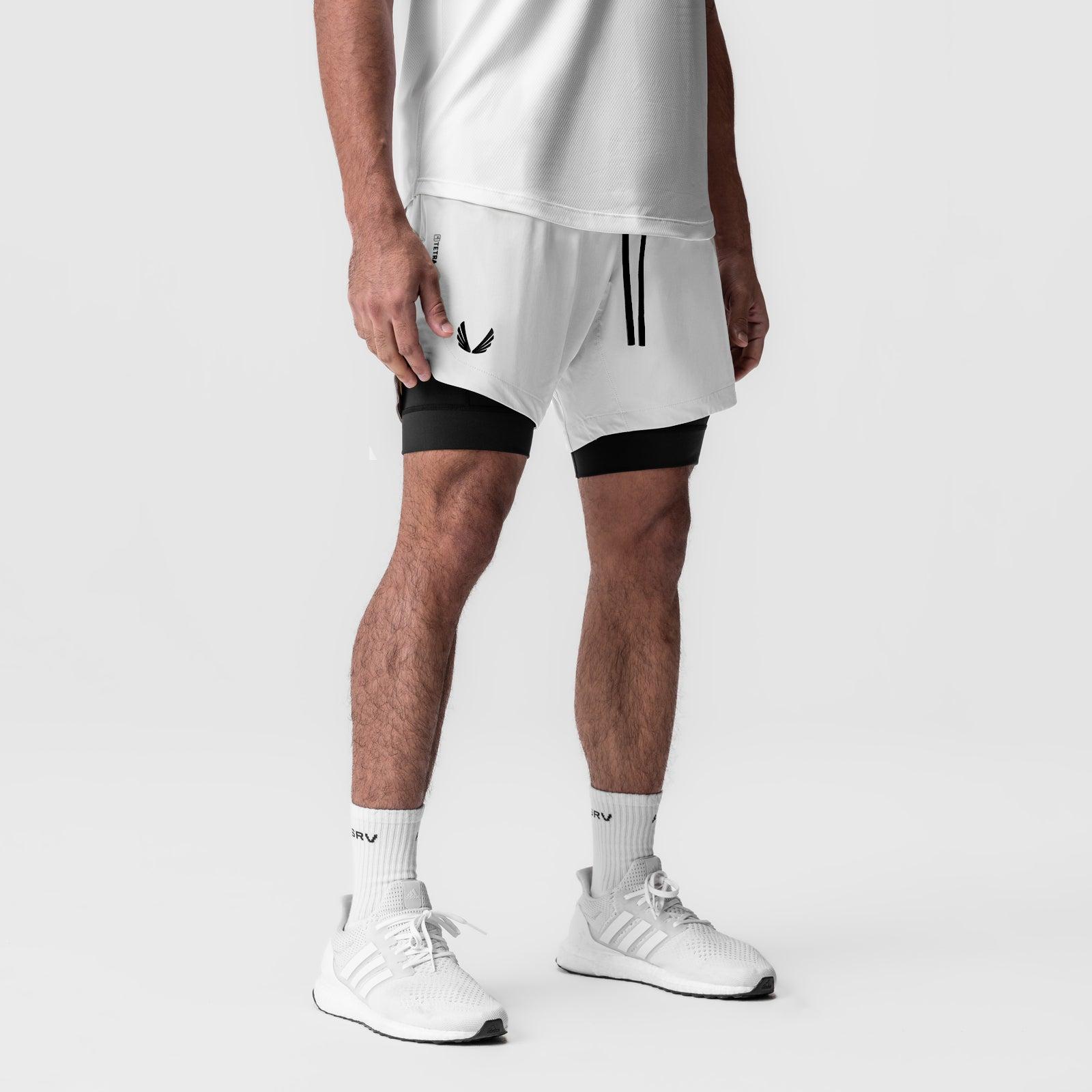 0866. Tetra-Lite® 7" Liner Short - White "Wings"/Black Male Product Image