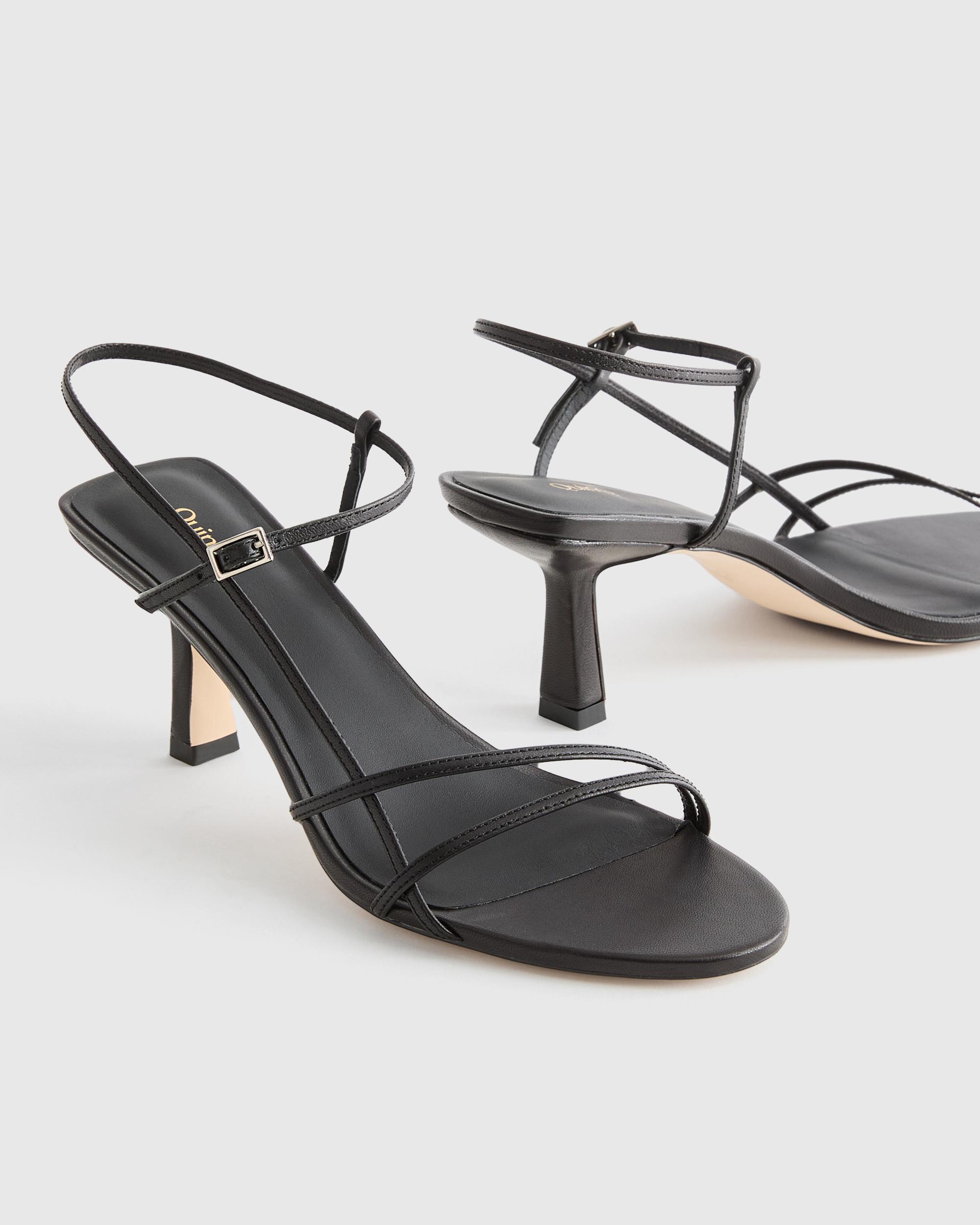 Quince | Women's Italian Leather 70mm Strappy Heel Product Image