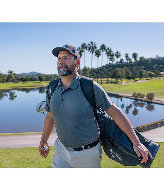 Callaway Big & Tall Classic Chevron Jacquard Printed Short Sleeve Polo Shirt Product Image