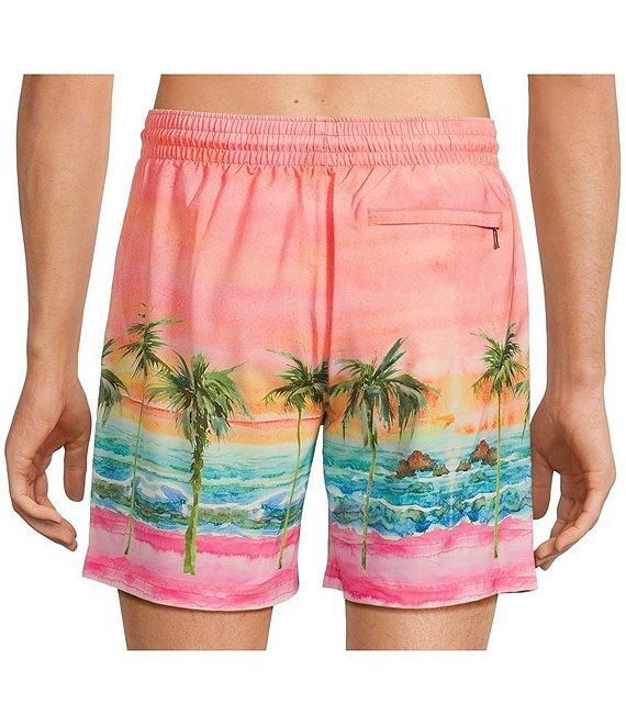 Caribbean Ombre Sunset 6#double; Cabana Swim Trunks Product Image