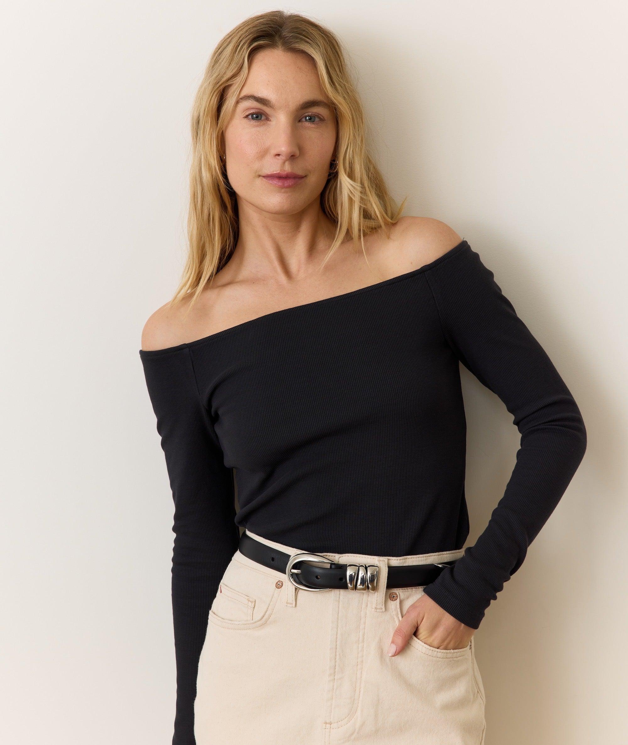 Lexi Rib Sun-In Off the Shoulder Top Product Image