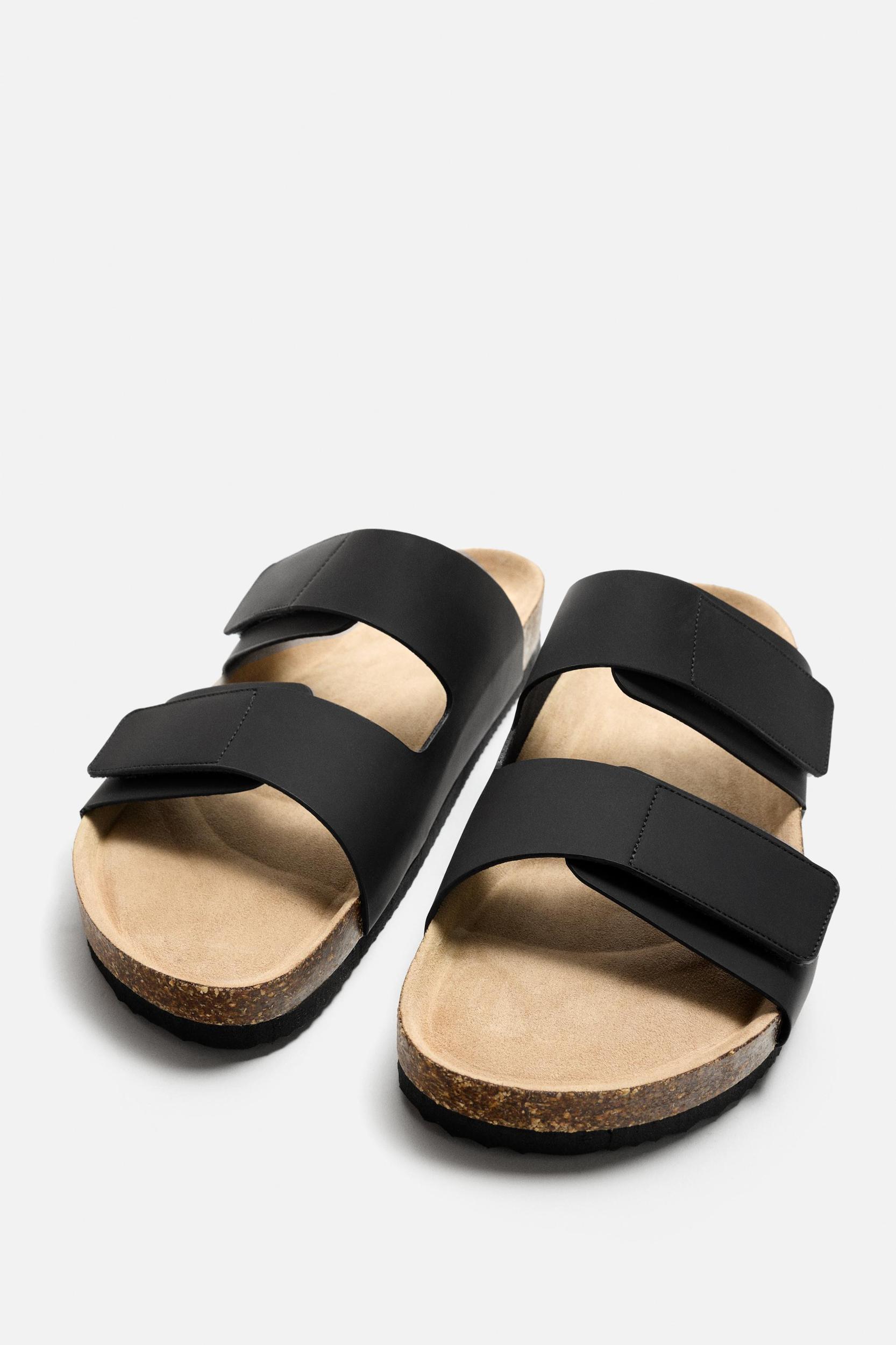 RUBBERIZED DOUBLE STRAP SANDALS Product Image