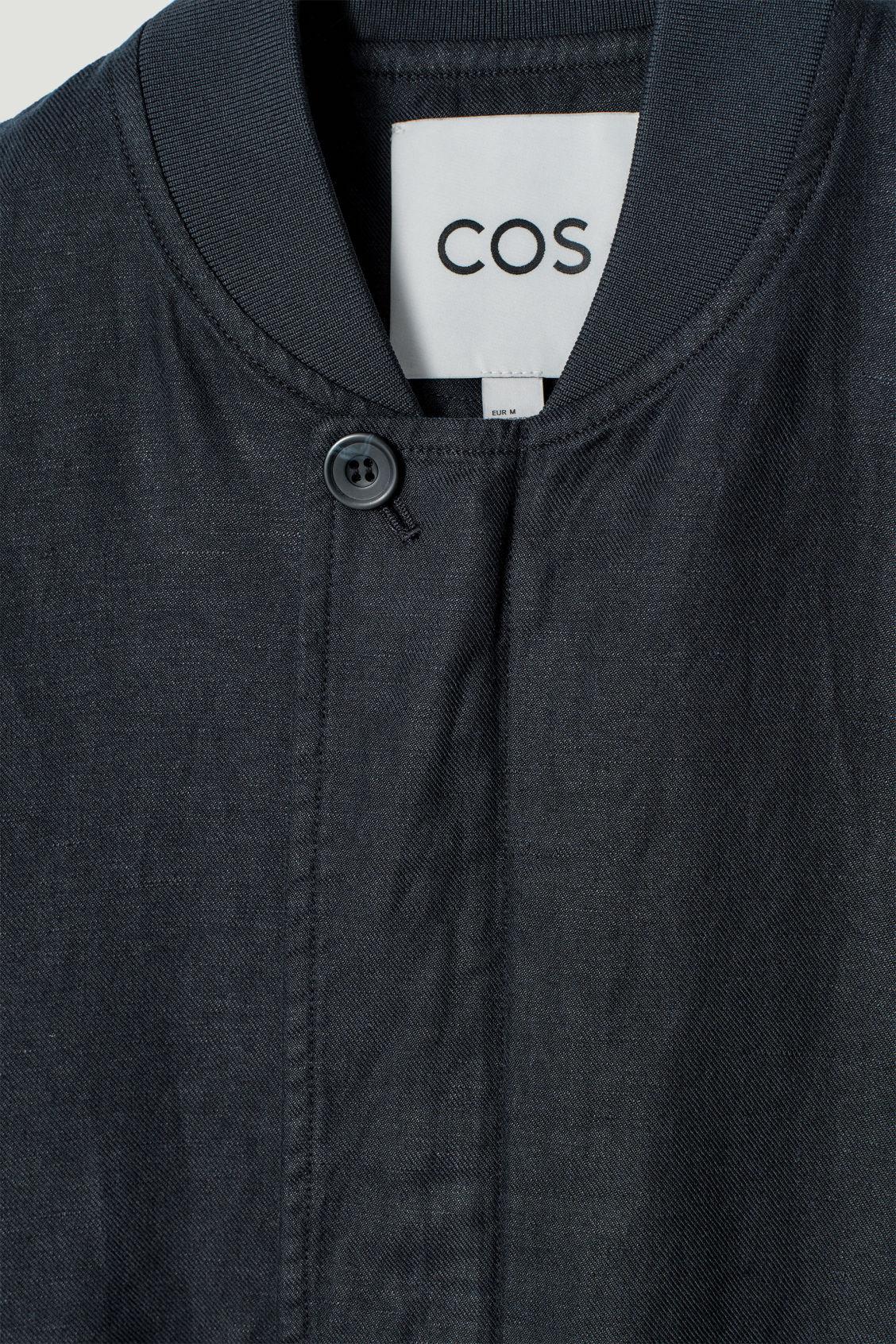 LINEN BOMBER JACKET Product Image