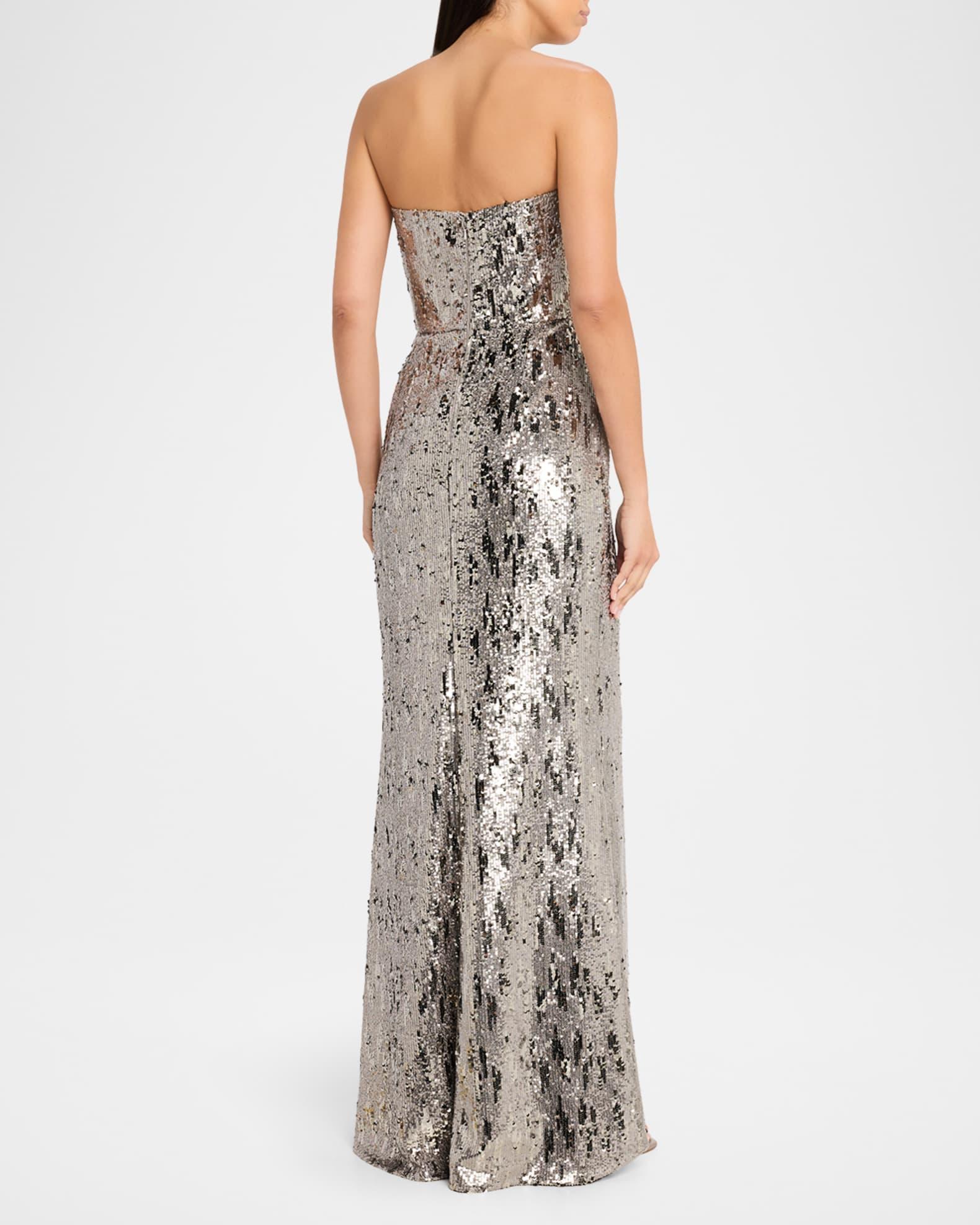 Sequined Strapless Trumpet Gown Product Image