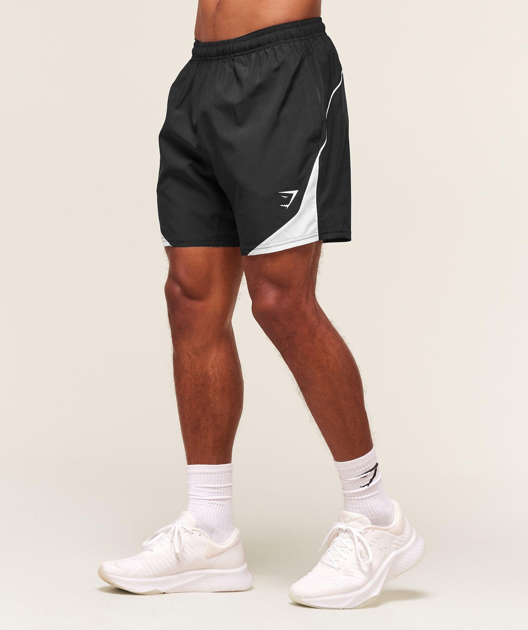 Gymshark Arrival Block 6" Shorts - Black Male Product Image