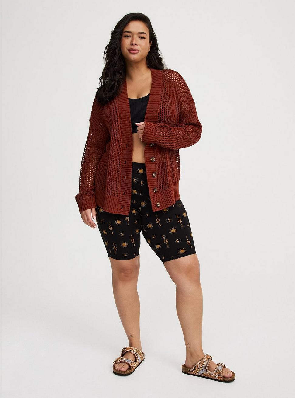 Open Stitch Cardigan Sweater Product Image