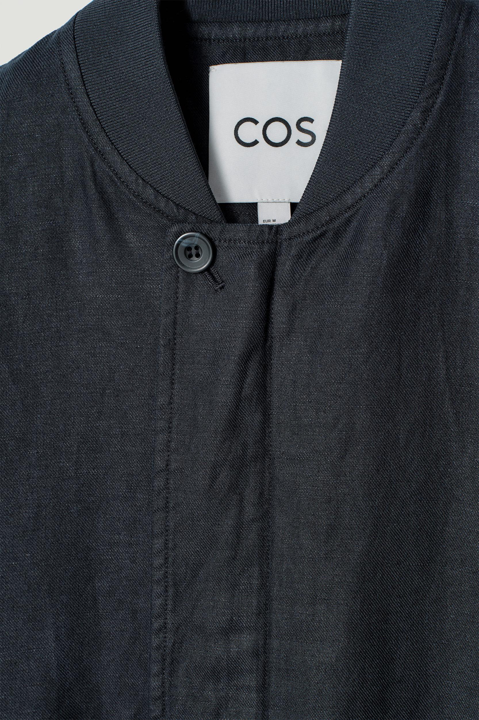 LINEN BOMBER JACKET Product Image