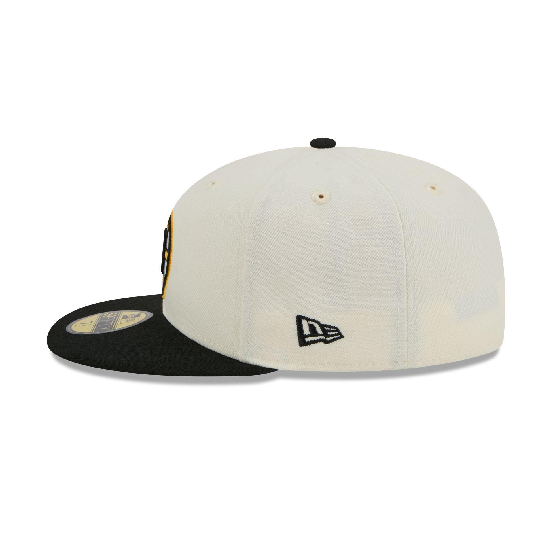 Boston Bruins Chrome White 59FIFTY Fitted Hat Male Product Image