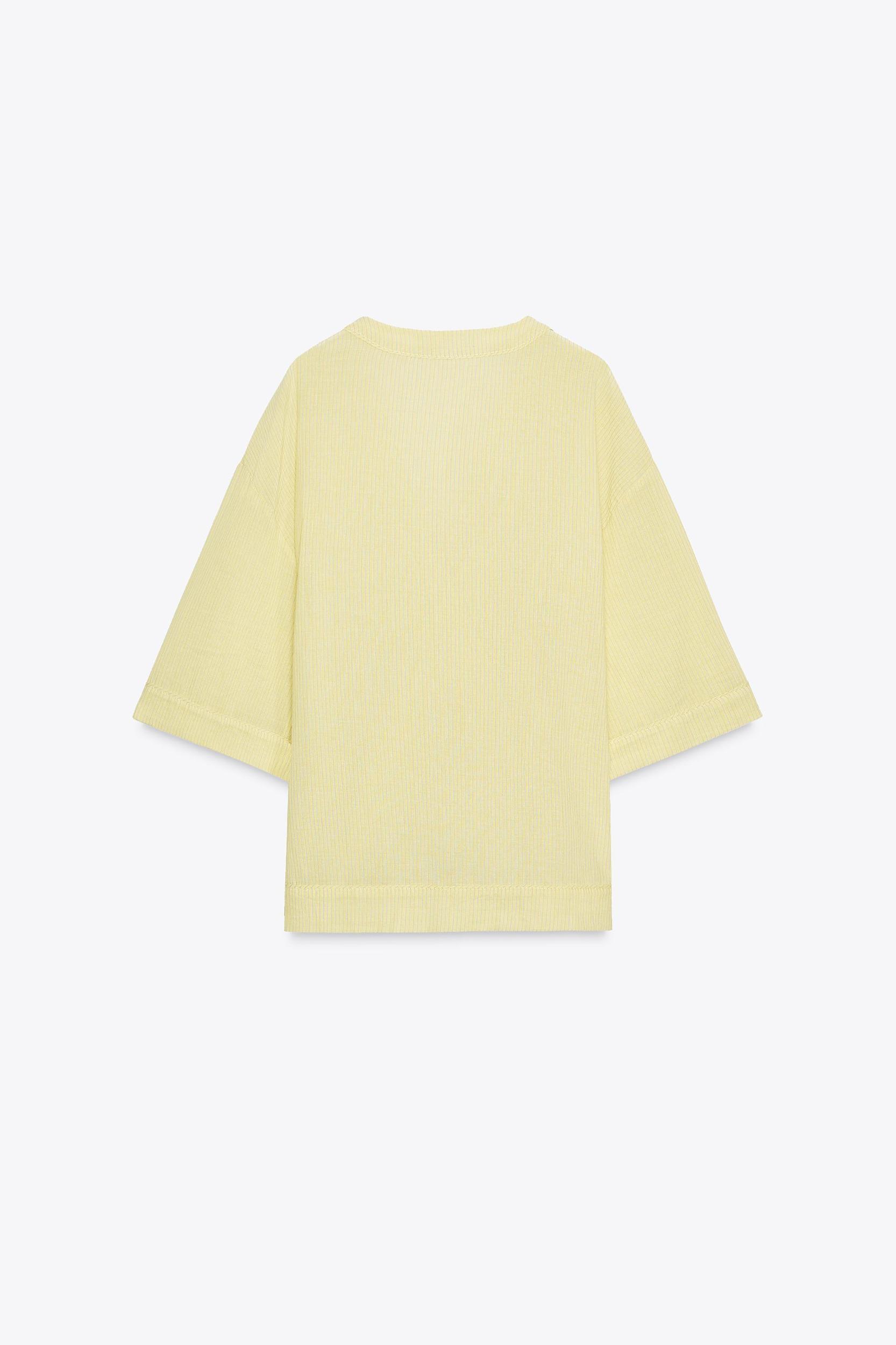 STRIPED KIMONO WITH TIES ZW COLLECTION Product Image