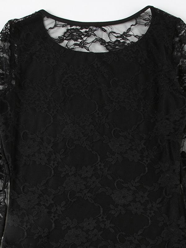 Lace Stitching Long Sleeve Tee Product Image