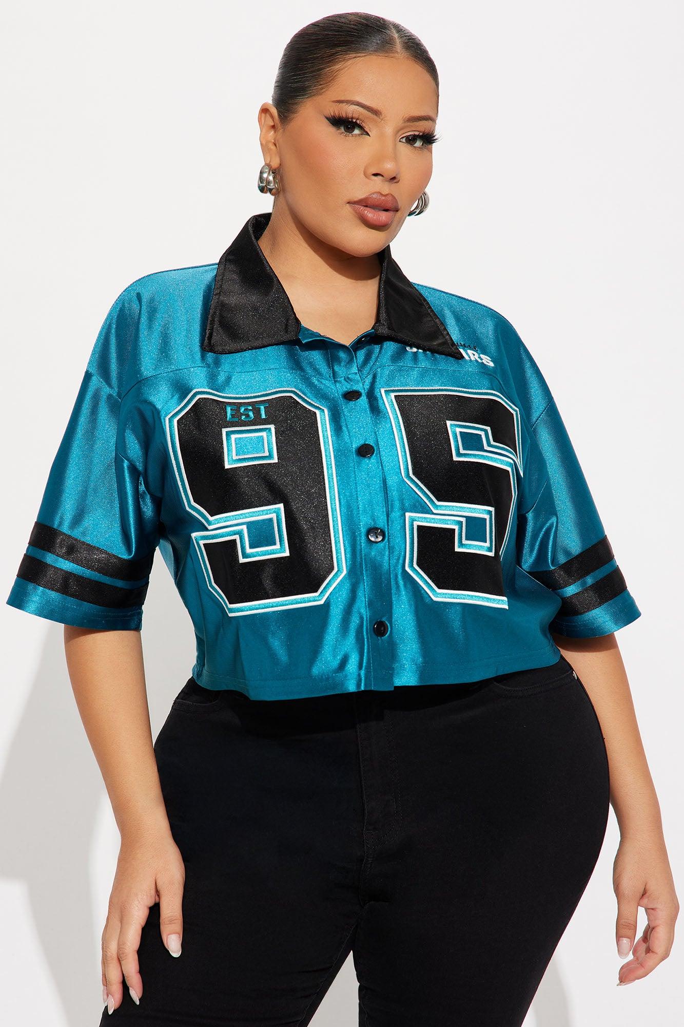 NFL Jacksonville Jaguars Cropped Shirt - Green Female Product Image