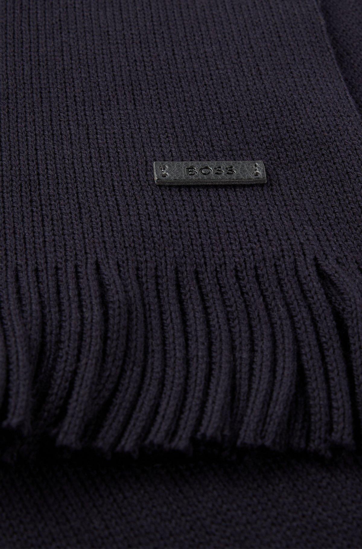 Raschel-knit scarf in virgin wool Product Image