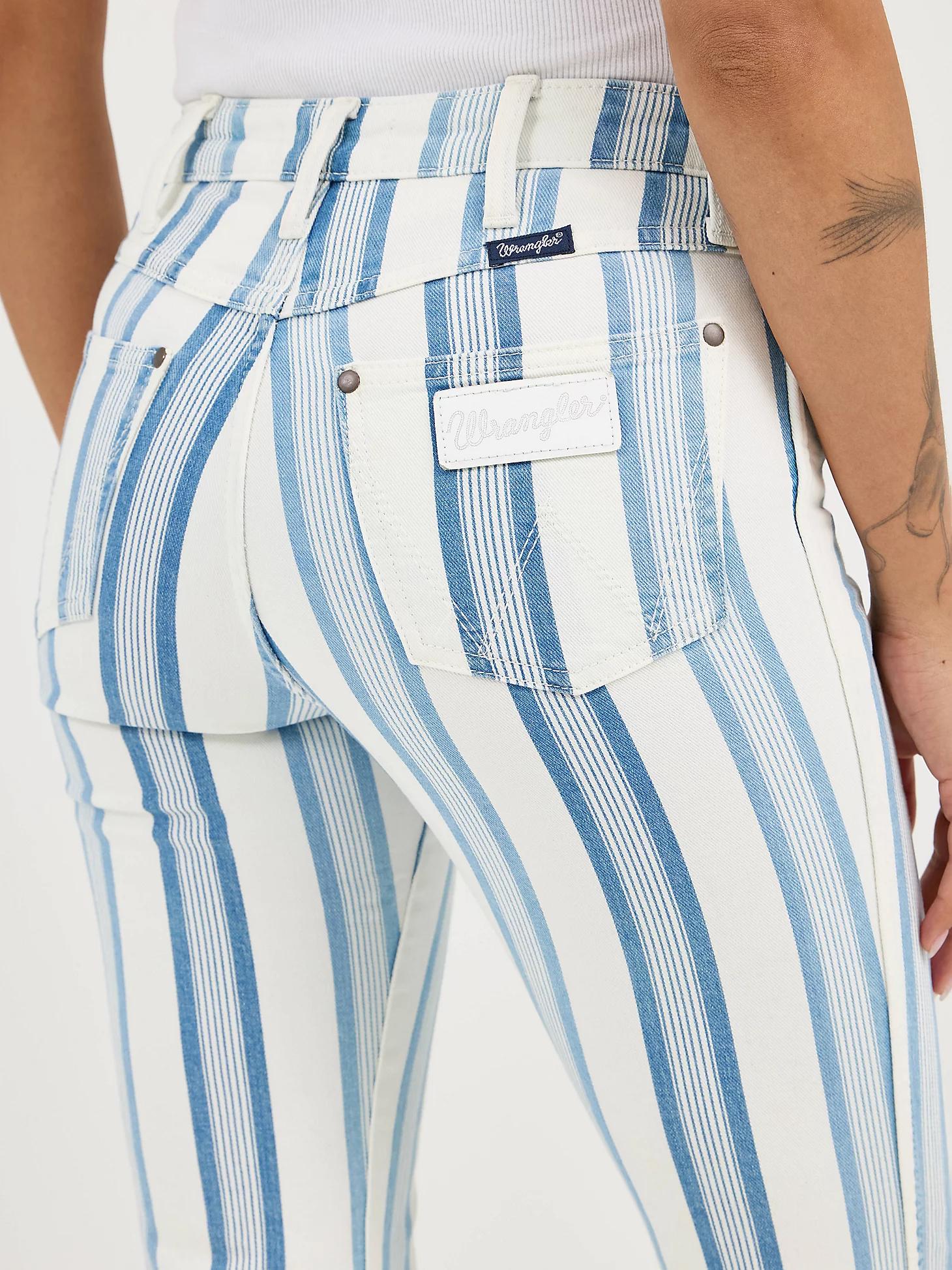 Women's Wrangler Retro® Striped Bailey High Rise Flare Jean in Gabby Product Image