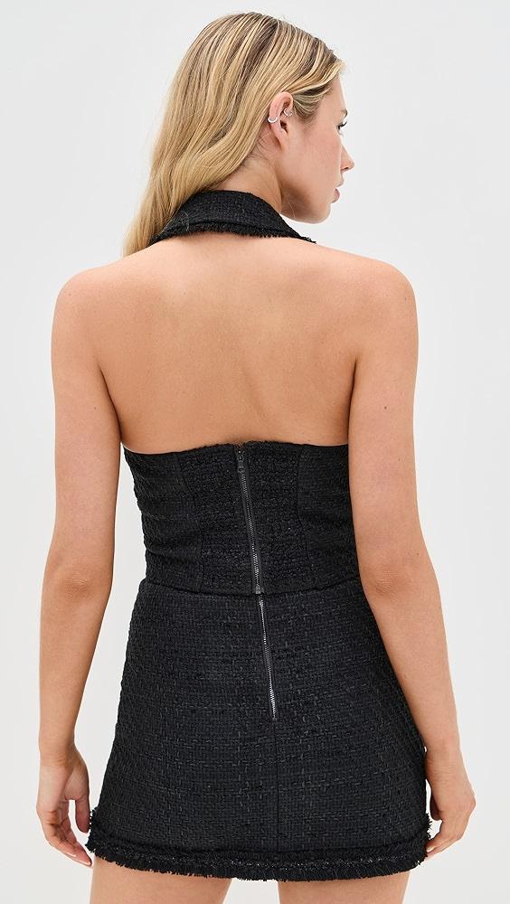 alice + olivia Meri Cropped Halter Blazer Top | Shopbop Product Image