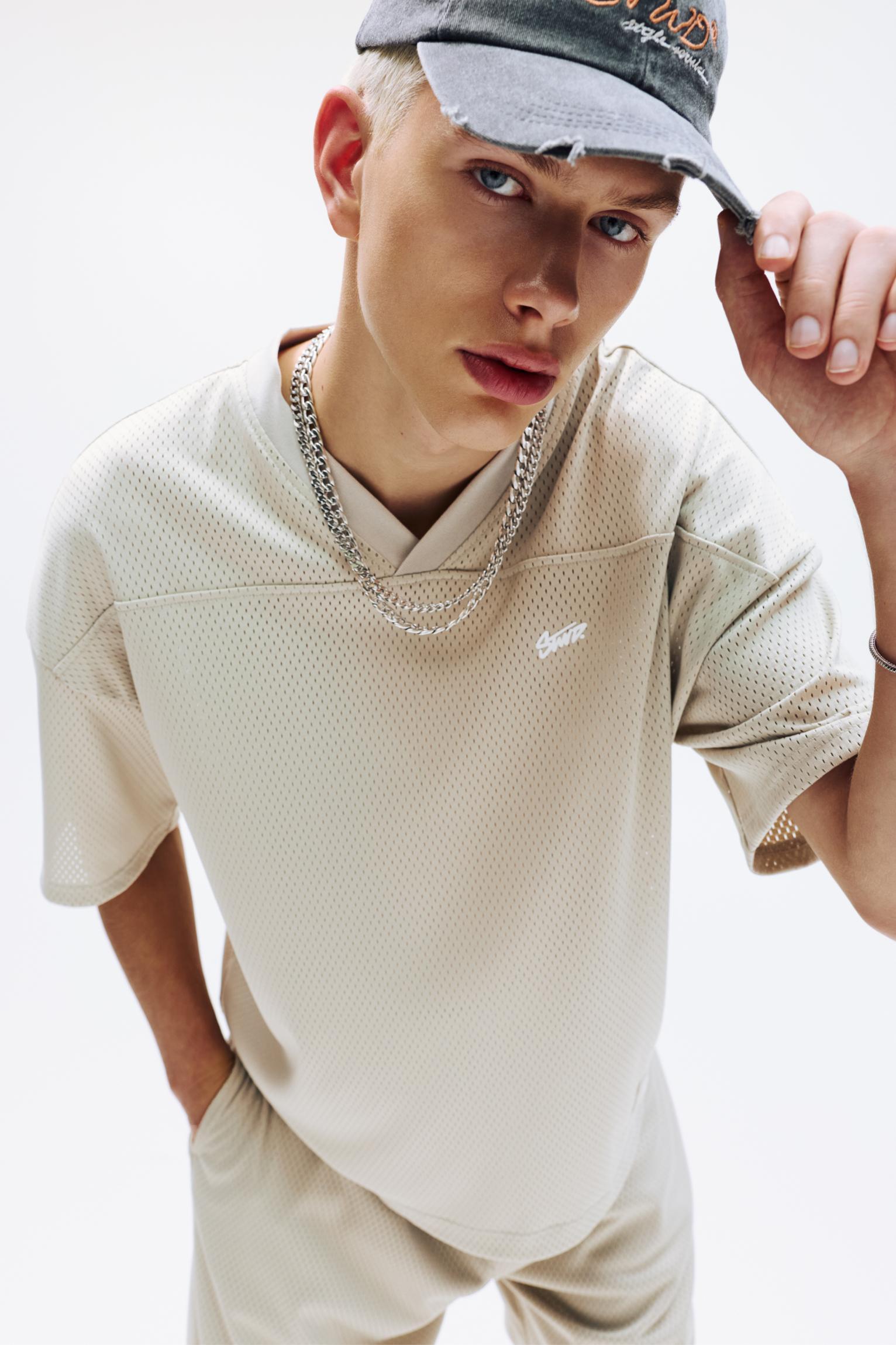 STWD mesh fabric T-shirt Product Image