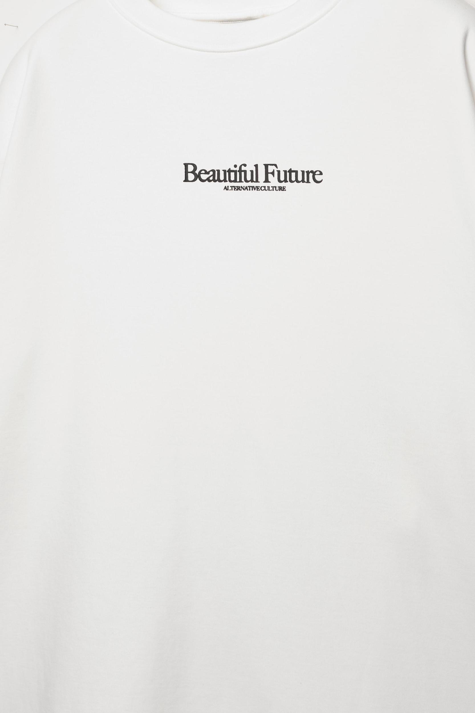 Short sleeve floral sweatshirt Product Image