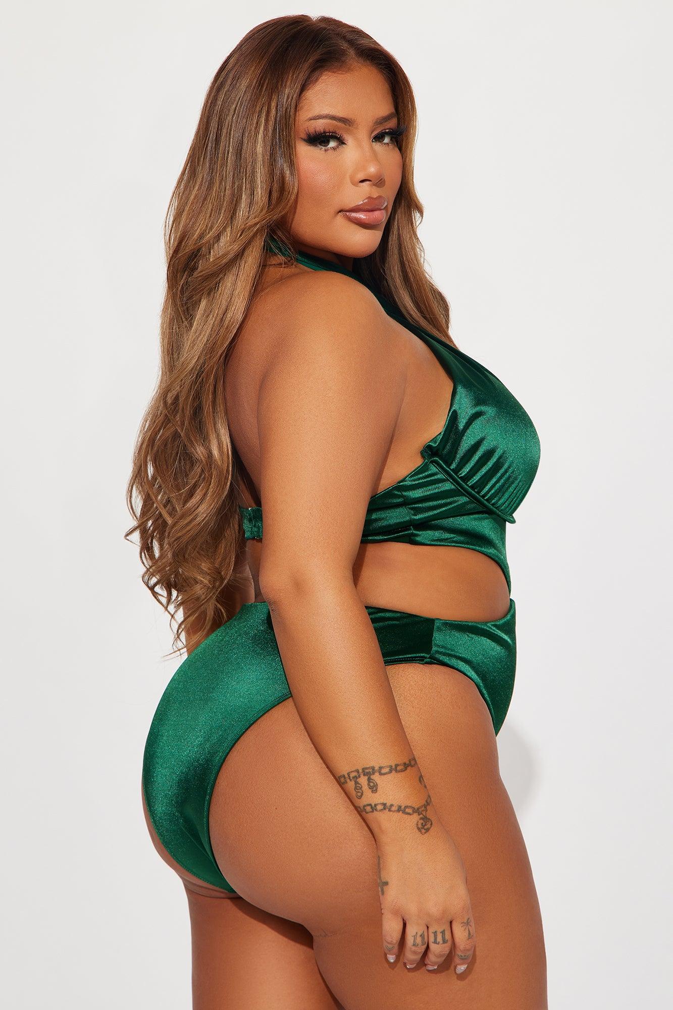 Kailen Underwire Twist 1 Piece Swimsuit - Emerald Product Image