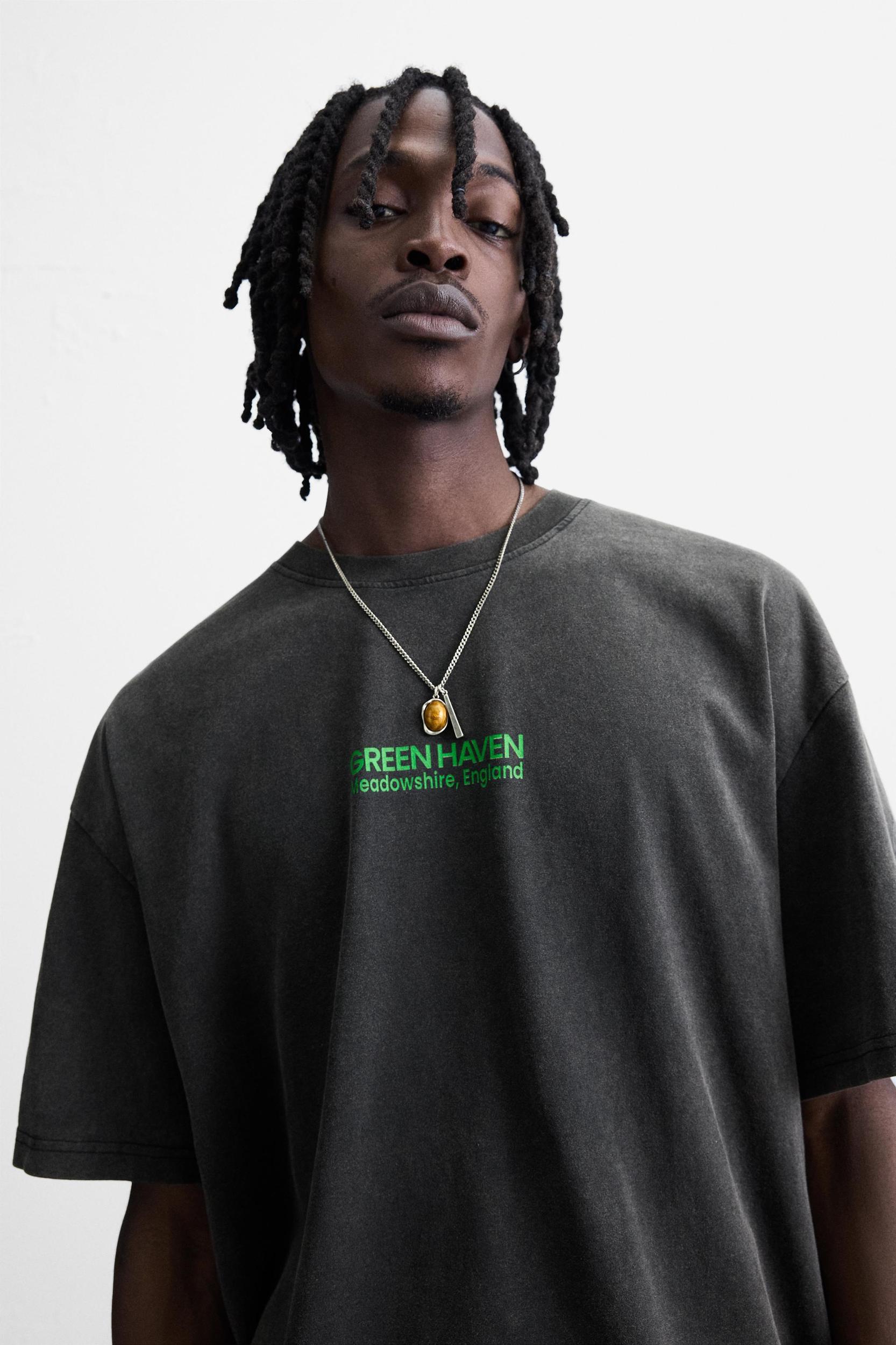 WASHED TEXT T-SHIRT Product Image