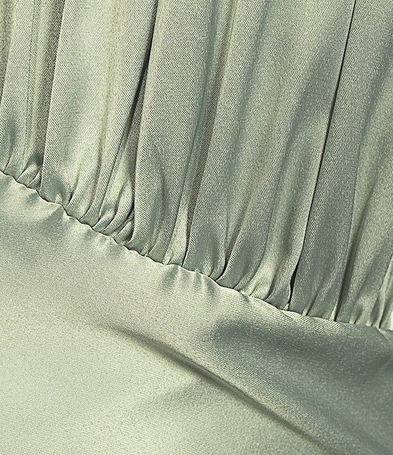 B. Darlin Satin Long Sleeve Tie Waist Mini Dress Product Image