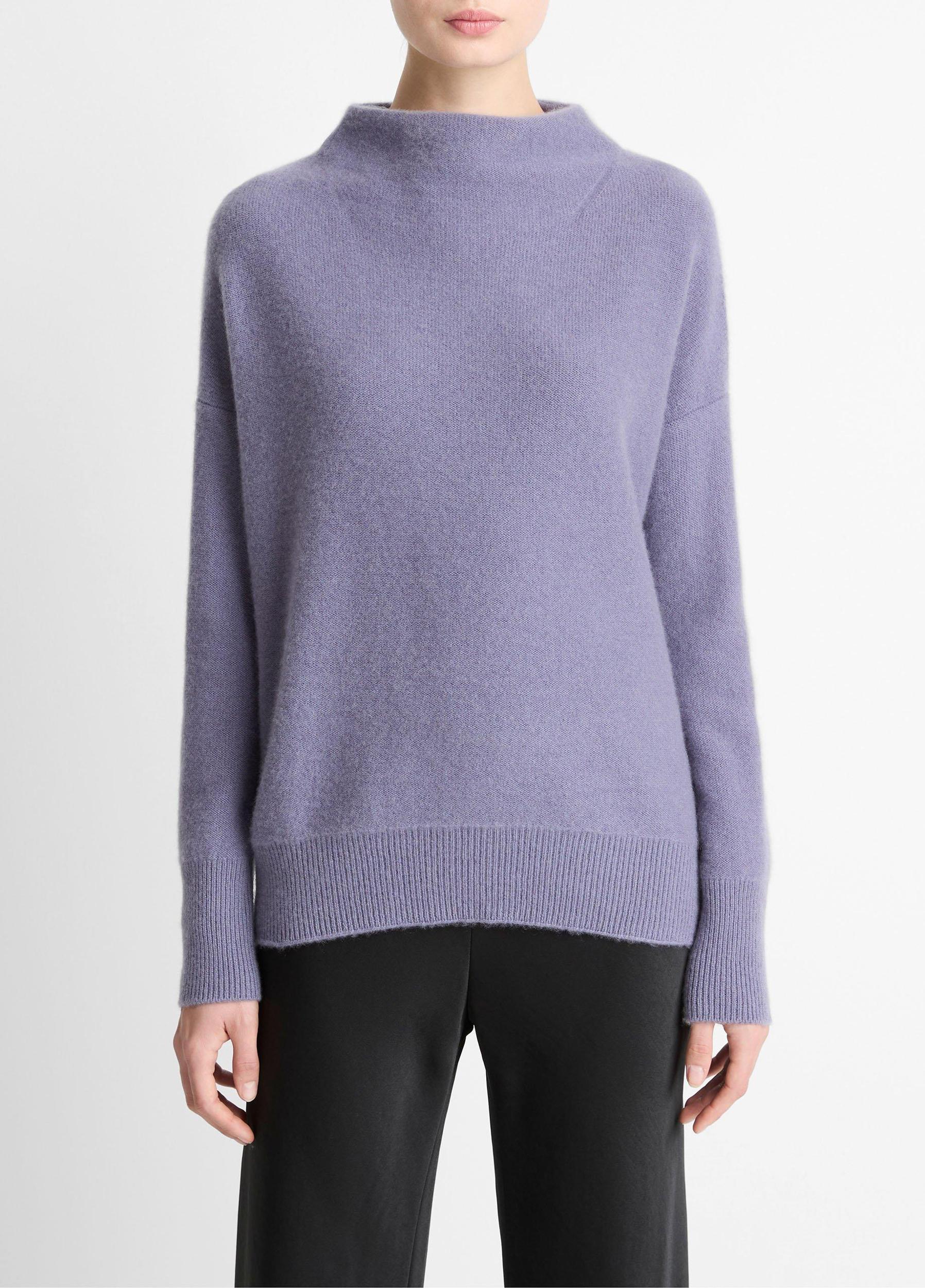Plush Cashmere Funnel-Neck Sweater Product Image