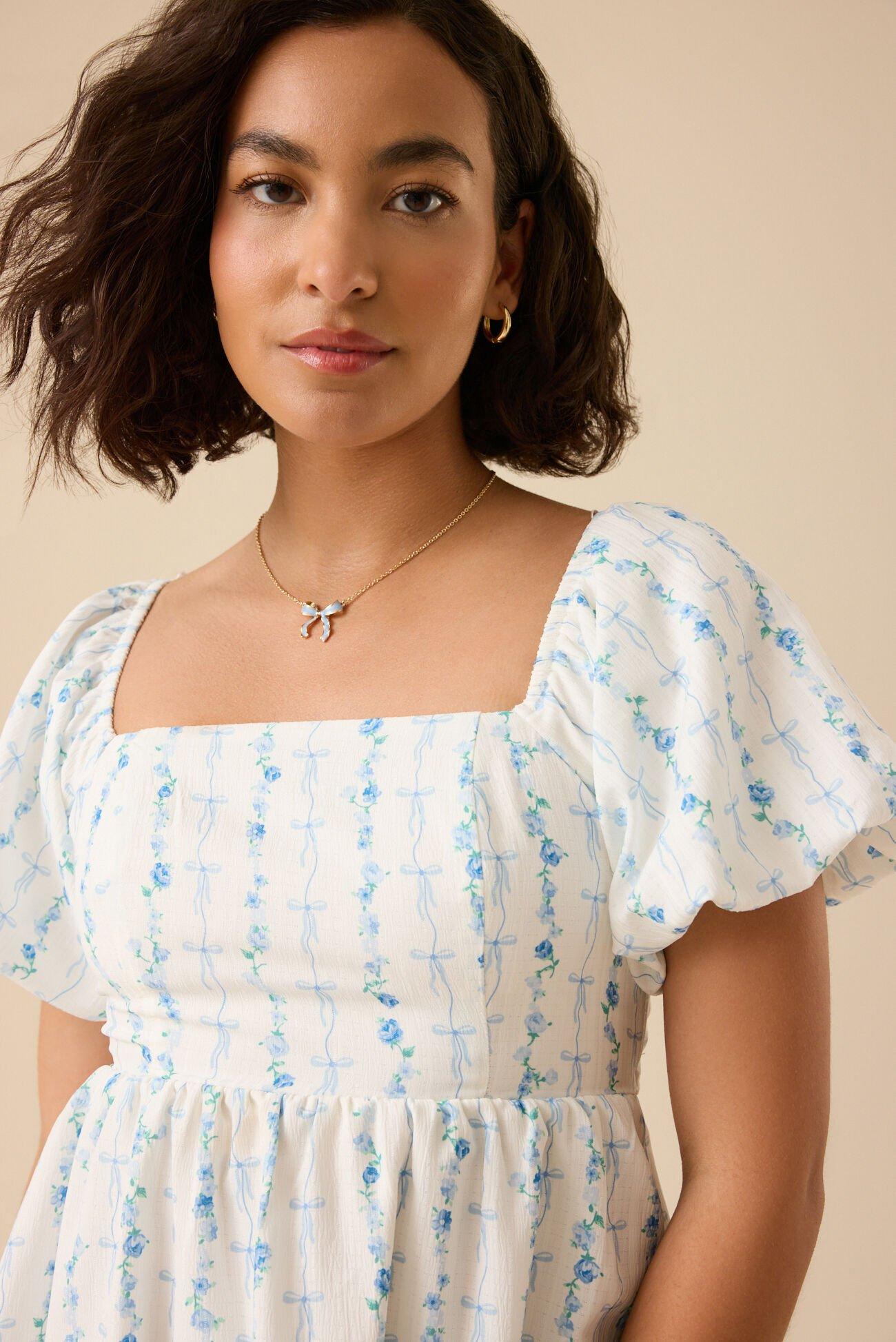 Brielle Bow Mini Dress Product Image